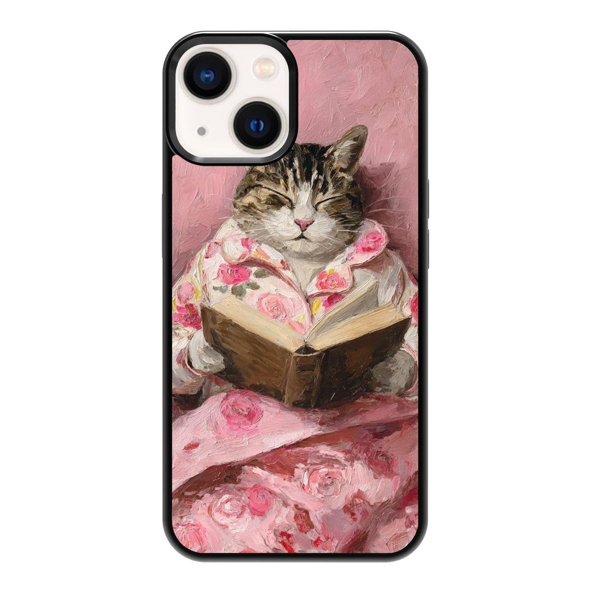 Lush Tropical Monstera Leaves Black Cat Botanical Art Phone Case, Shockproof Protective Cover for iPhone 11 12 13 14 15 16 17 Pro Max Plus Mini XR 7 8 SE