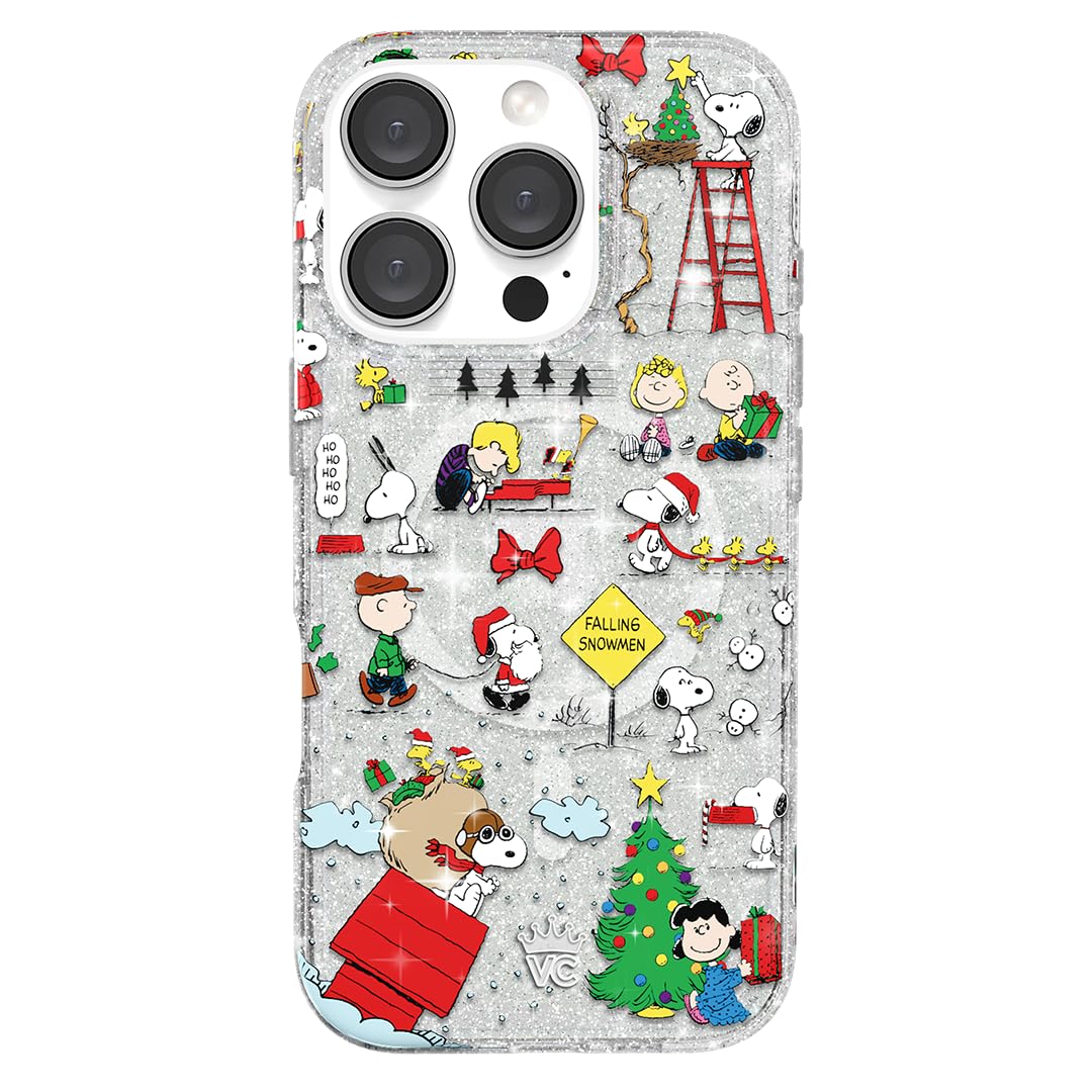 VELVET CAVIAR Christmas Phone Case for iPhone 16 - Compatible with MagSafe [10ft Drop Tested] - Holiday Peppermint Glitter Winter Theme