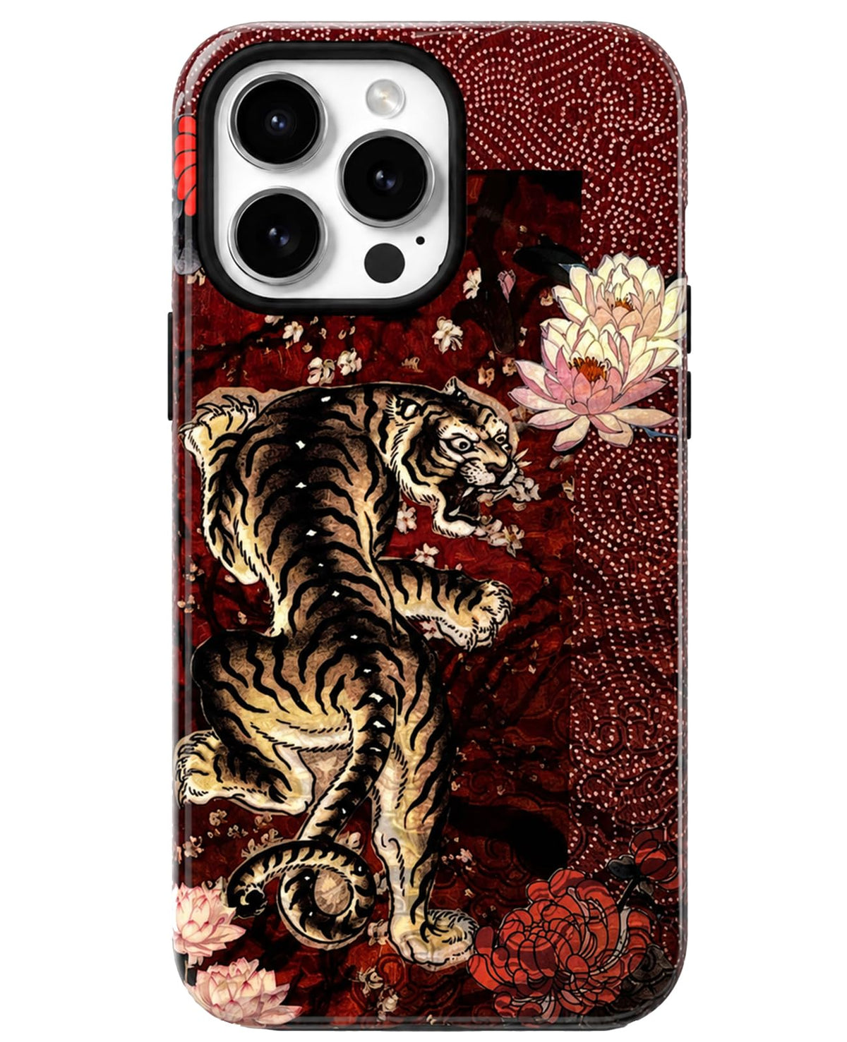for iPhone 17 Pro Case Cute Retro Chinese-Style Tiger Phone Case Made of Hard PC Material, It Provides Full Protection with A Glossy Finish for Women (Green, iPhone 17 Pro)