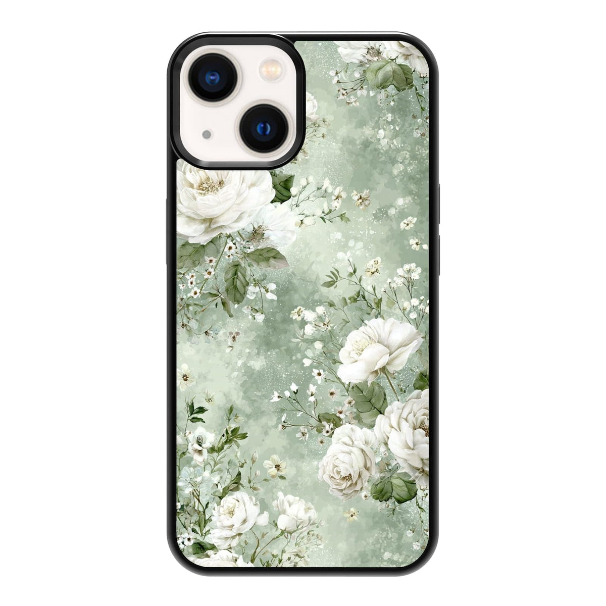 Lush Garden Wildflower Field Green Botanical Nature Aesthetic Phone Case, Shockproof Protective Cover for iPhone 11 12 13 14 15 16 17 Pro Max Plus Mini XR 7 8 SE