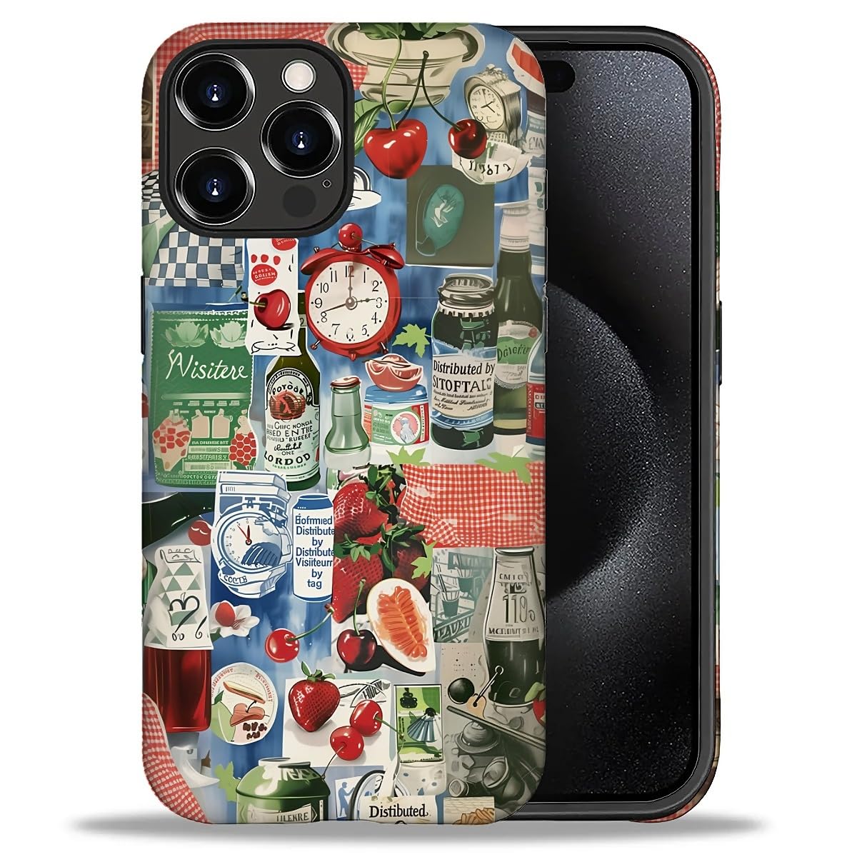 DAIZAG Phone Case Compatible with iPhone 13/14,Christmas Santa Claus Mixed 2 Layer Soft Silicone+Hard PC Ddouble Protection Ultra-Thin Phone Case for iPhone 13/14