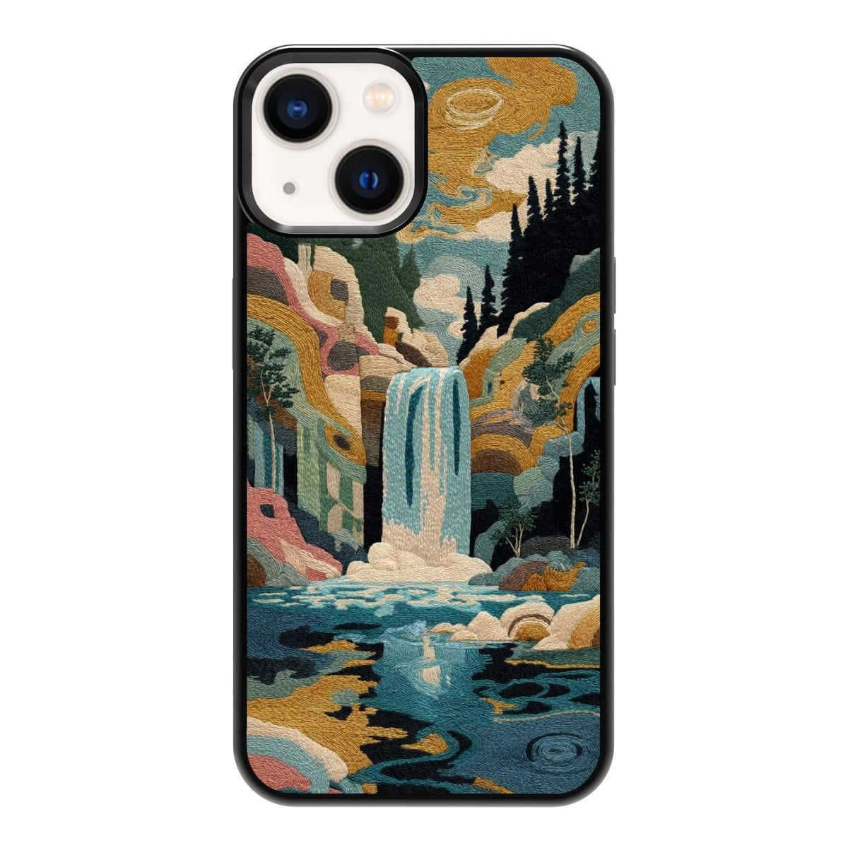 Lush Tropical Monstera Leaves Black Cat Botanical Art Phone Case, Shockproof Protective Cover for iPhone 11 12 13 14 15 16 17 Pro Max Plus Mini XR 7 8 SE