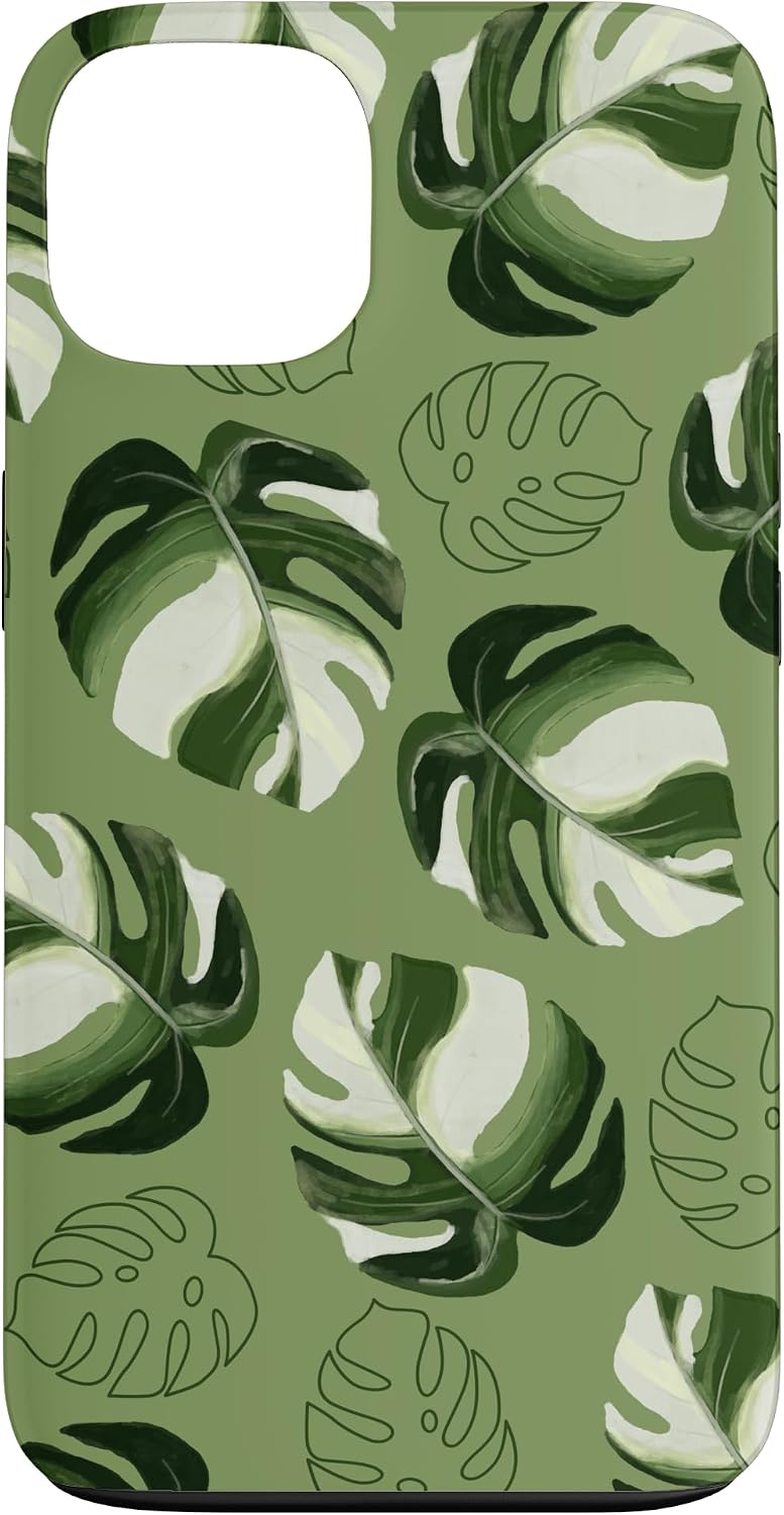 Monstera Deliciosa Leaves Plant Leaf Botanical Nature Case for iPhone 15