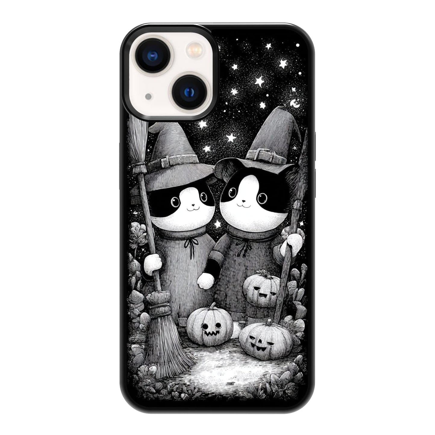 Black Cat Indoor Jungle Potted Plants Bookshelf Dark Green Botanical Urban Forest Phone Case, Shockproof Protective Cover for iPhone 11 12 13 14 15 16 17 Pro Max Plus Mini XR 7 8 SE