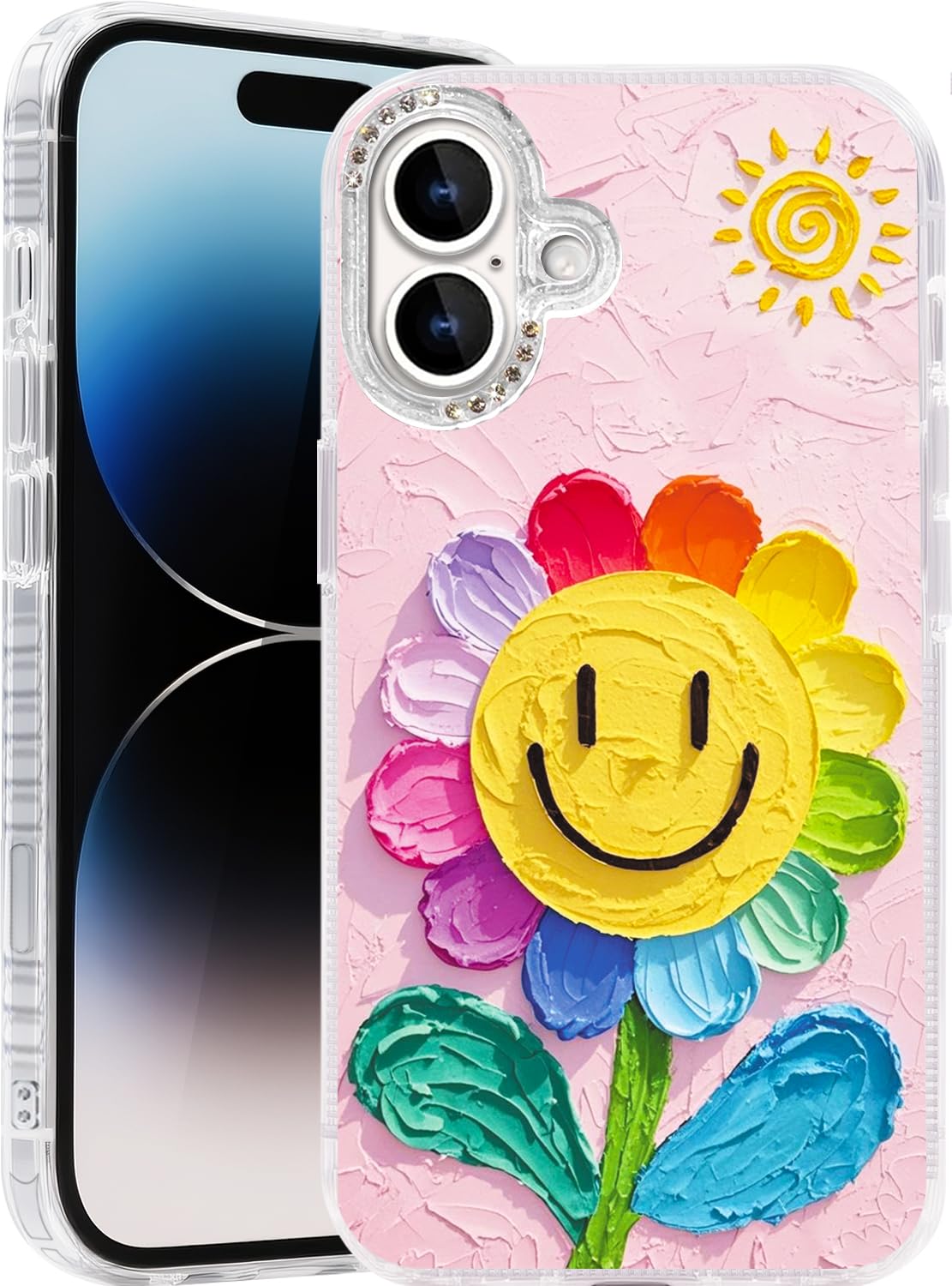Compatible with iPhone 17 Pro Case,with [Soft Slim][Camera Protection] Cute Fishing Cats Shiny Aesthetic Phone Cover Anti-Yellowing Shockproof Protective Cover for Women Girl