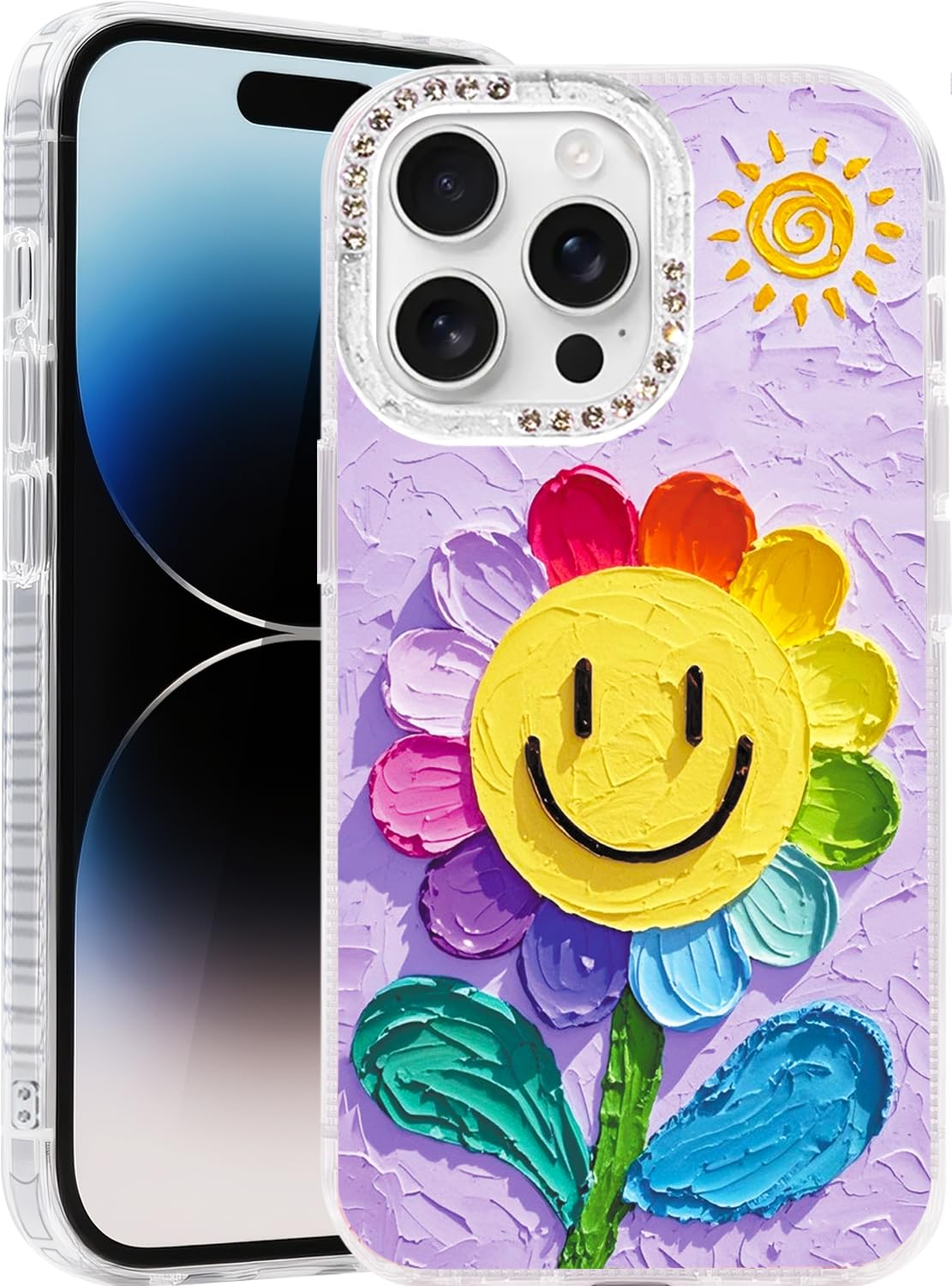Compatible with iPhone 17 Case,with [Soft Slim][Camera Protection] Cute Fishing Cats Shiny Aesthetic Phone Cover Anti-Yellowing Shockproof Protective Cover for Women Girl