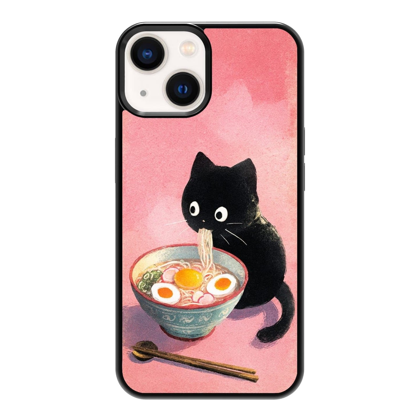 Lush Tropical Monstera Leaves Black Cat Botanical Art Phone Case, Shockproof Protective Cover for iPhone 11 12 13 14 15 16 17 Pro Max Plus Mini XR 7 8 SE