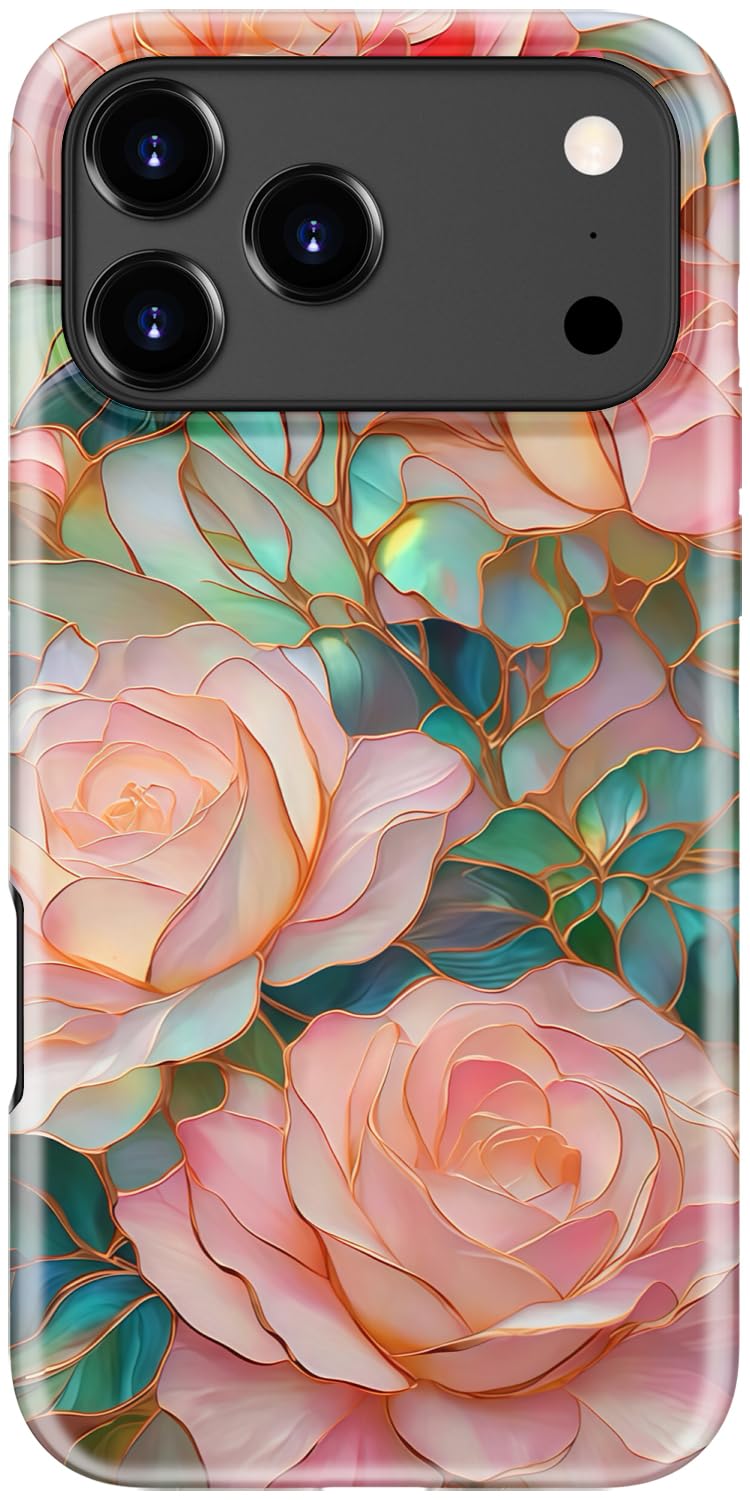 DEENAKIN for iPhone 14/iPhone 13 Case,Cute Floral,Trendy Preppy Y2K Designs | Compatible with Magsafe, Dual-Layer Hard Shell + Silicone, Slim Fit Phone Cover with Flower for Women Girls
