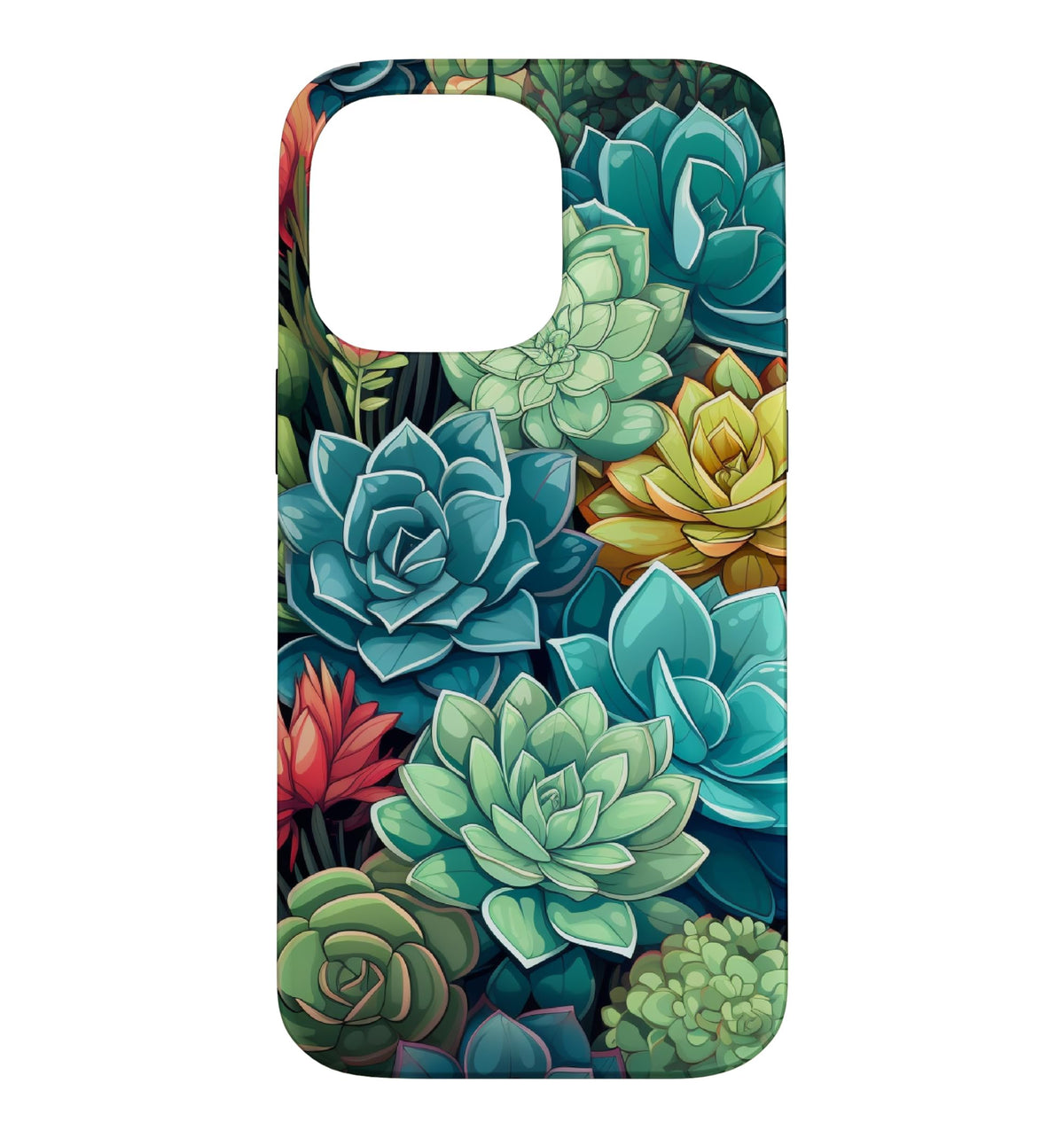 Succulent Plant Botanical Green Floral Pattern Flower Cactus Case for iPhone Air