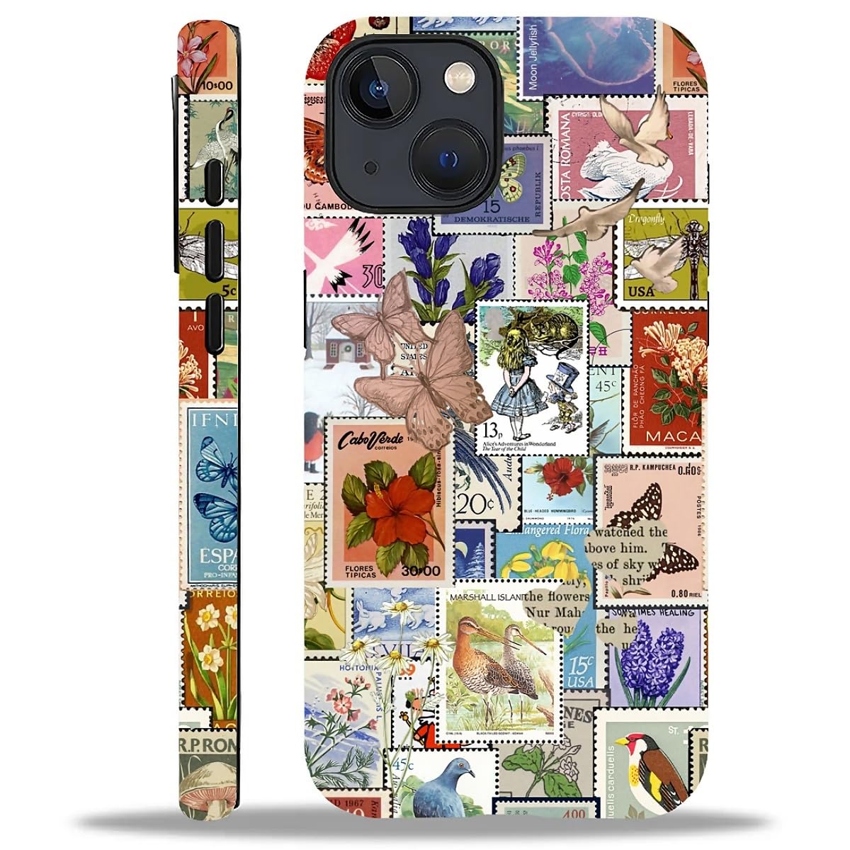 Case for iPhone 16 Pro Max,Aesthetic Frog Pond Splice Exquisitely Pattern Double Protective Phone Cover Cases Soft Silicone for iPhone 16 Pro Max