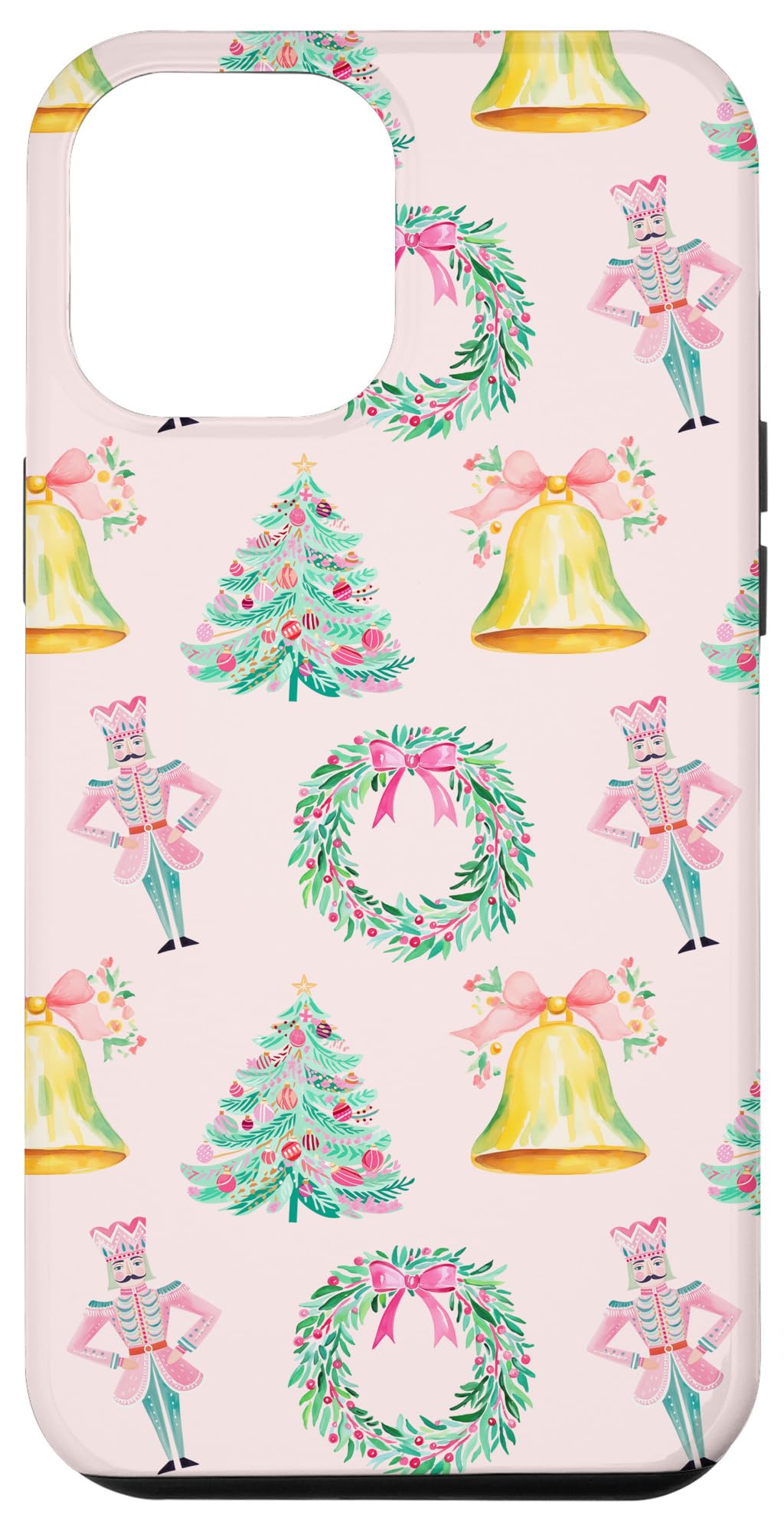 Preppy Pink Christmas Nutcracker Print Case for iPhone 15