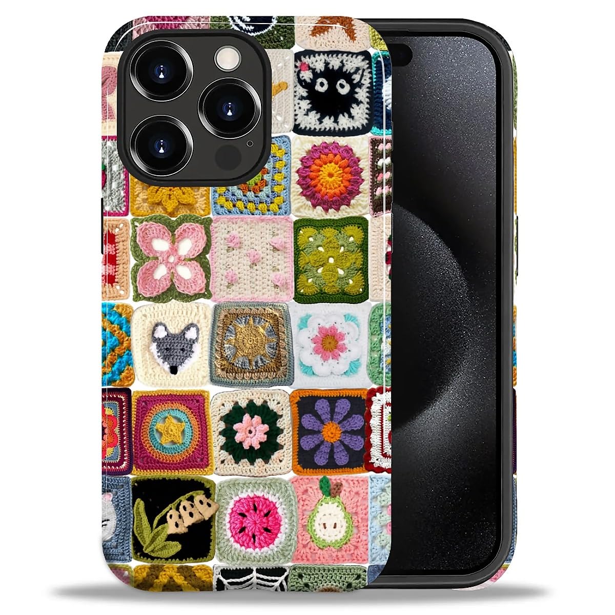 DAIZAG Case for iPhone 13 iPhone 14, Christmas Coffee Snowflake Cane Full-Body Design Hybrid Dual Protection Soft TPU + Hard PC, Shockproof Scratch-Resistant Protective Cover Phone Case for Men Women
