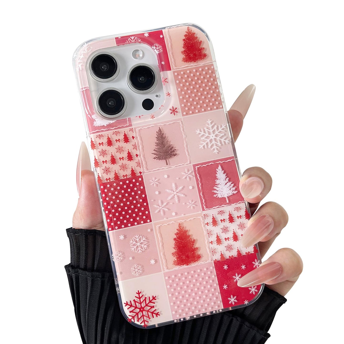 ZTOFERA Cute Aesthetic Case for iPhone 16-Christmas | Drop Protection/Slim and Glossy/Soft TPU Shockproof Phone Cover for Women Girls