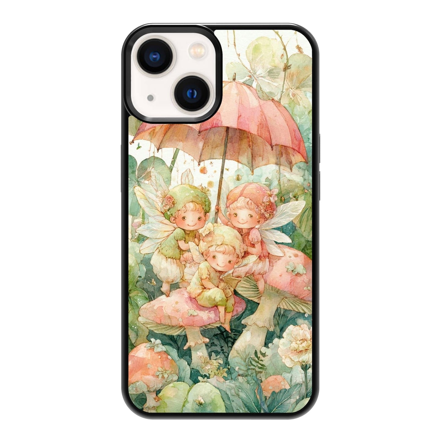 Lush Garden Wildflower Field Green Botanical Nature Aesthetic Phone Case, Shockproof Protective Cover for iPhone 11 12 13 14 15 16 17 Pro Max Plus Mini XR 7 8 SE
