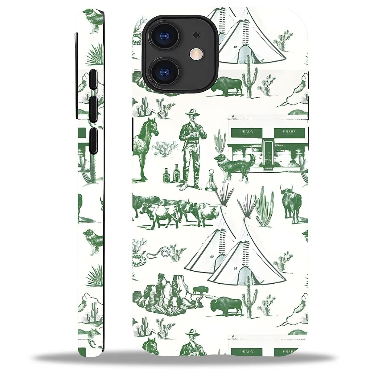 Case for iPhone 16 Pro Max,Aesthetic Frog Pond Splice Exquisitely Pattern Double Protective Phone Cover Cases Soft Silicone for iPhone 16 Pro Max
