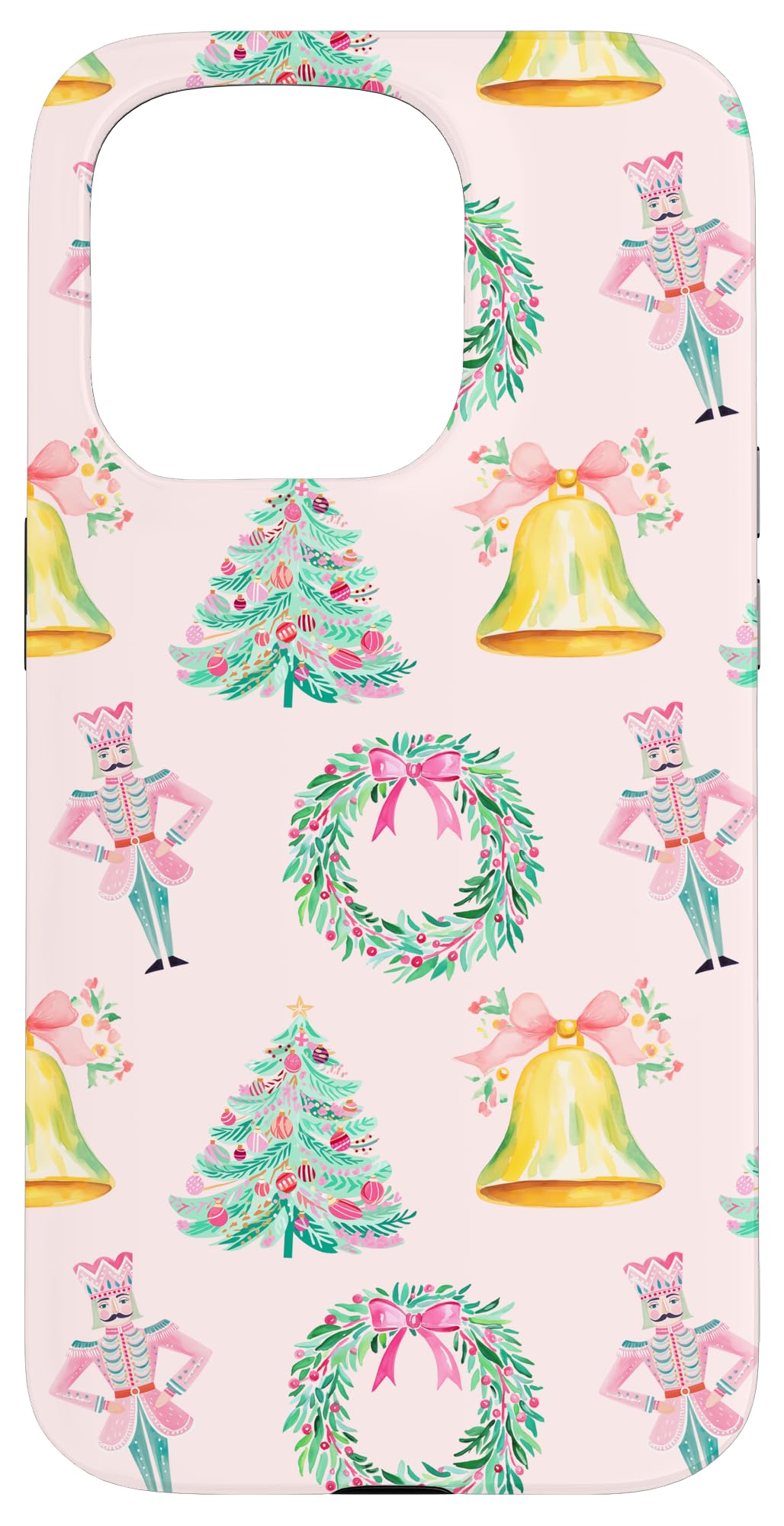 Preppy Pink Christmas Nutcracker Print Case for iPhone 15