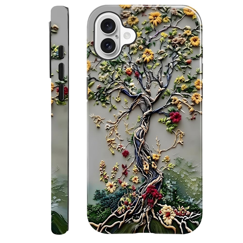 DAIZAG Case Compatible with iPhone 17,Glossy Durable Shock Protection Cover for Girl Women,Christmas Tree Snowflake Pattern