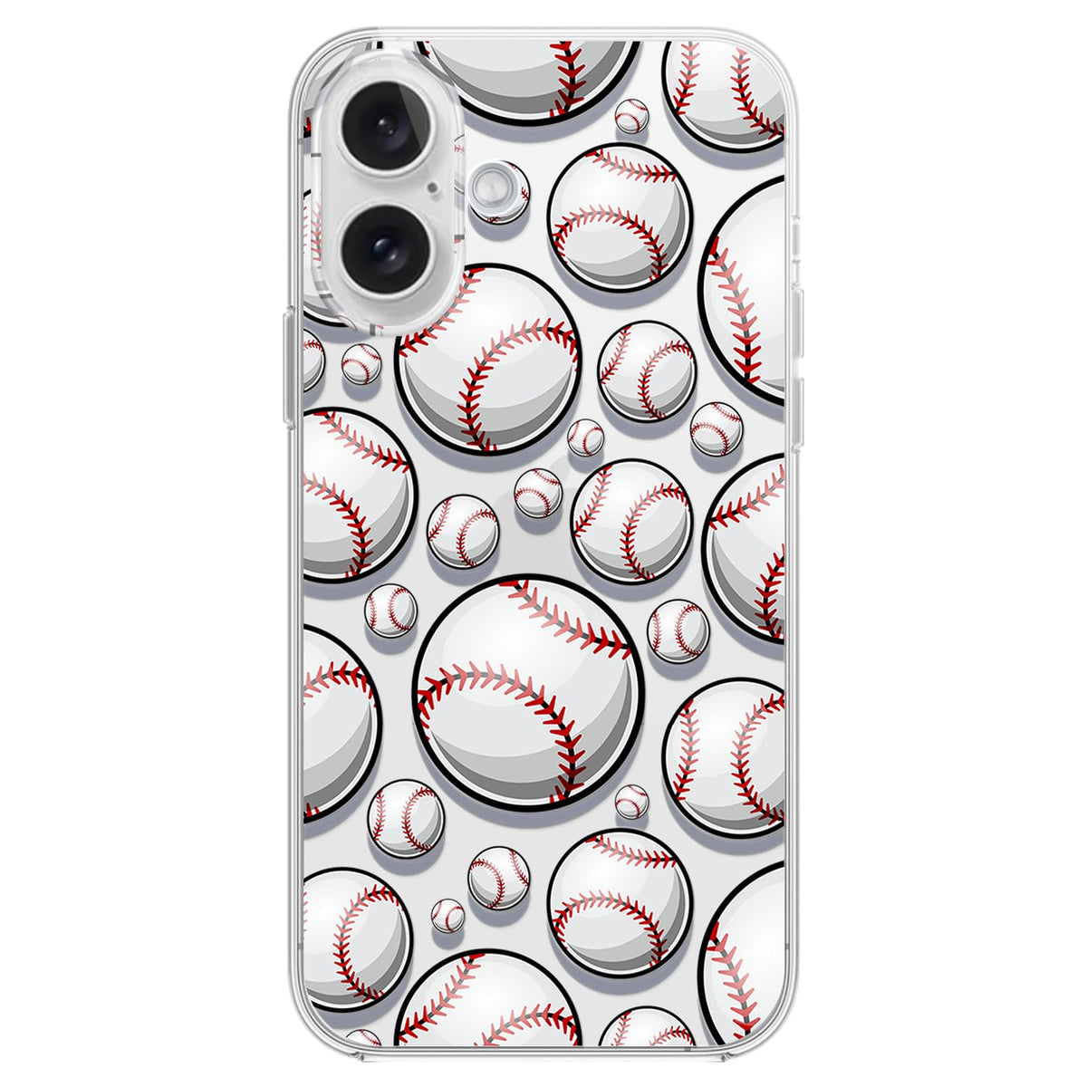 Blingy's for iPhone 16 Case, Christmas Pattern Winter Snowman Style with Falling Snowflake Design Transparent Soft TPU Protective Clear Case (6.1 inch) (Snowman)