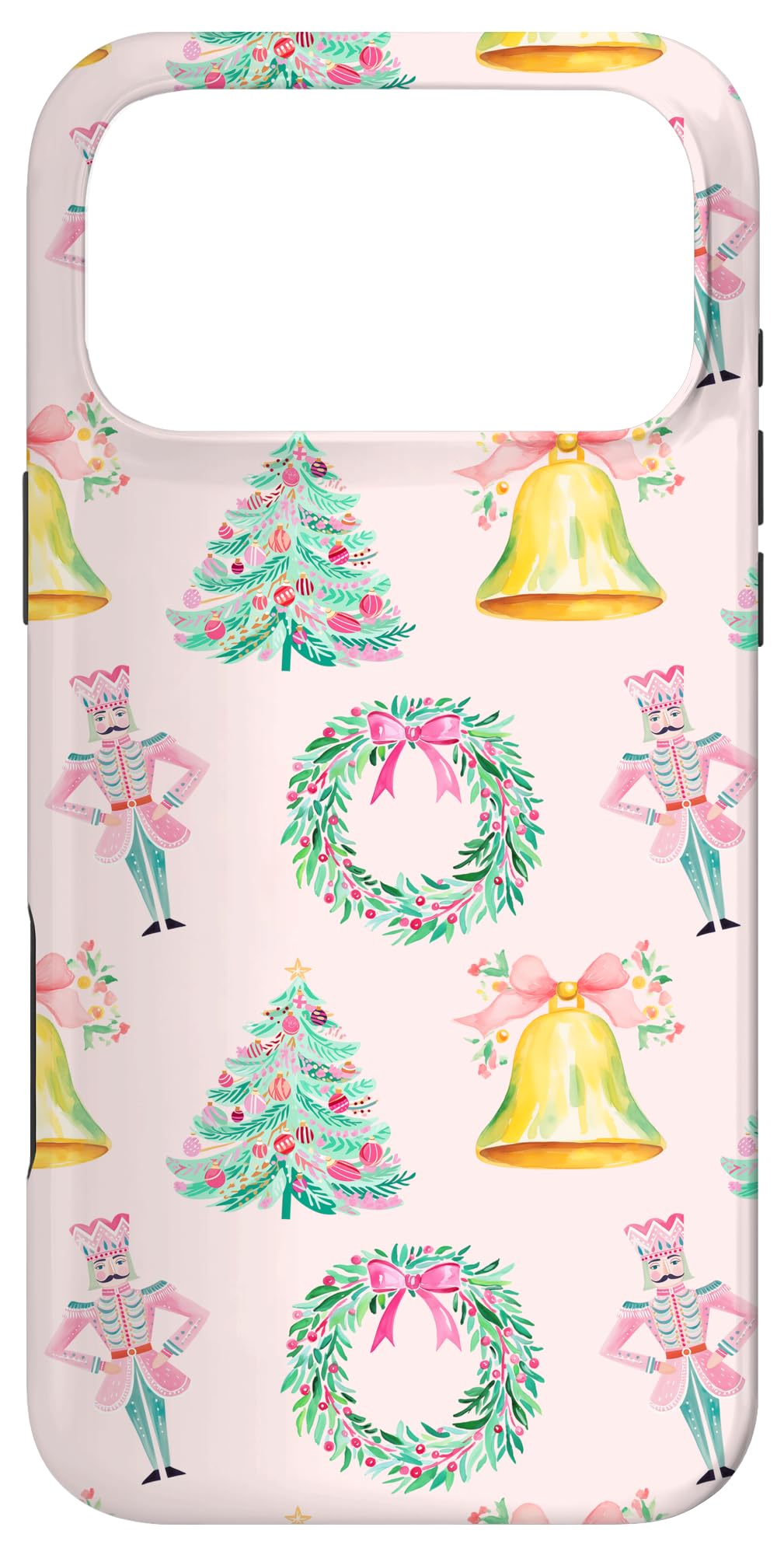 Preppy Pink Christmas Nutcracker Print Case for iPhone 15