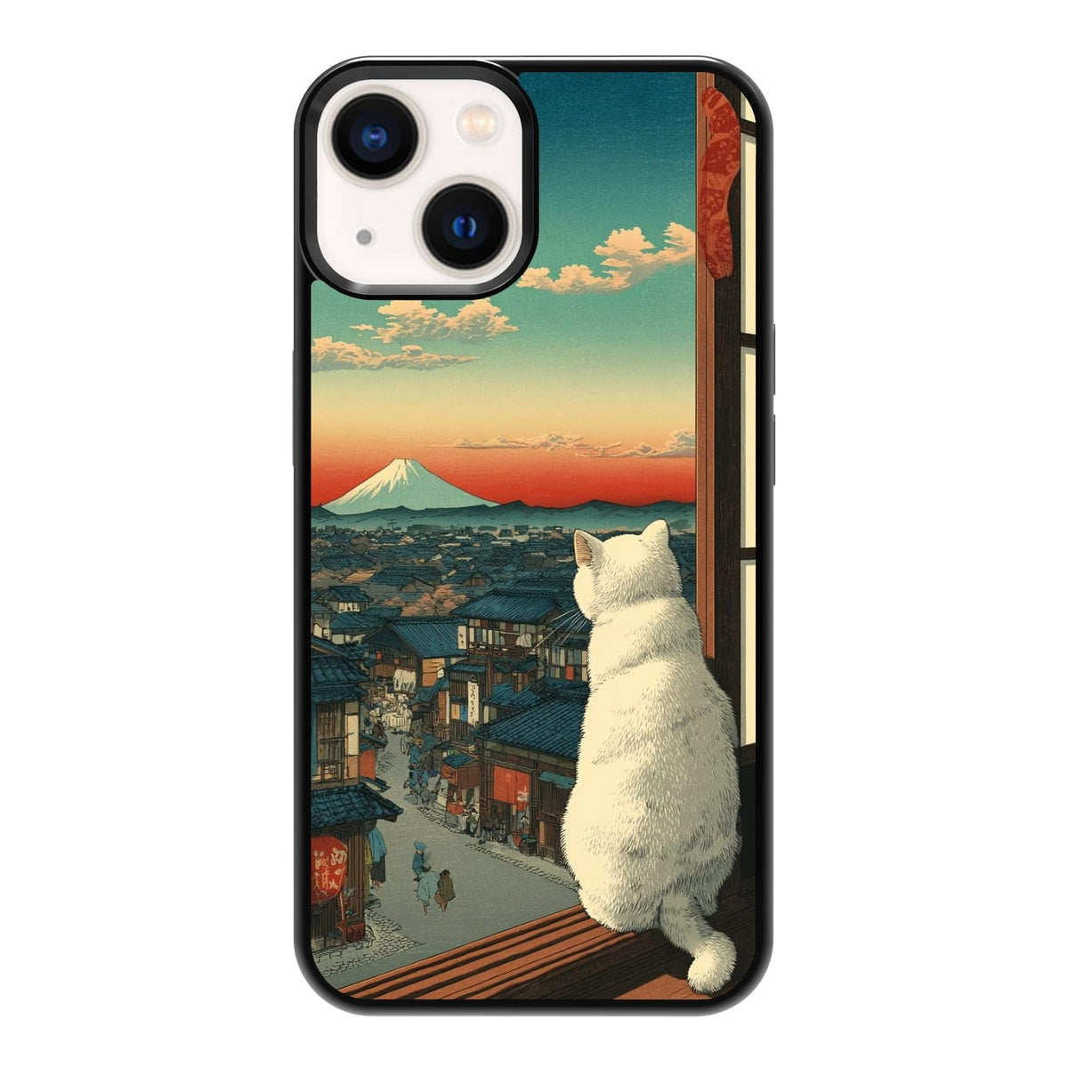 Black Cat Indoor Jungle Potted Plants Bookshelf Dark Green Botanical Urban Forest Phone Case, Shockproof Protective Cover for iPhone 11 12 13 14 15 16 17 Pro Max Plus Mini XR 7 8 SE