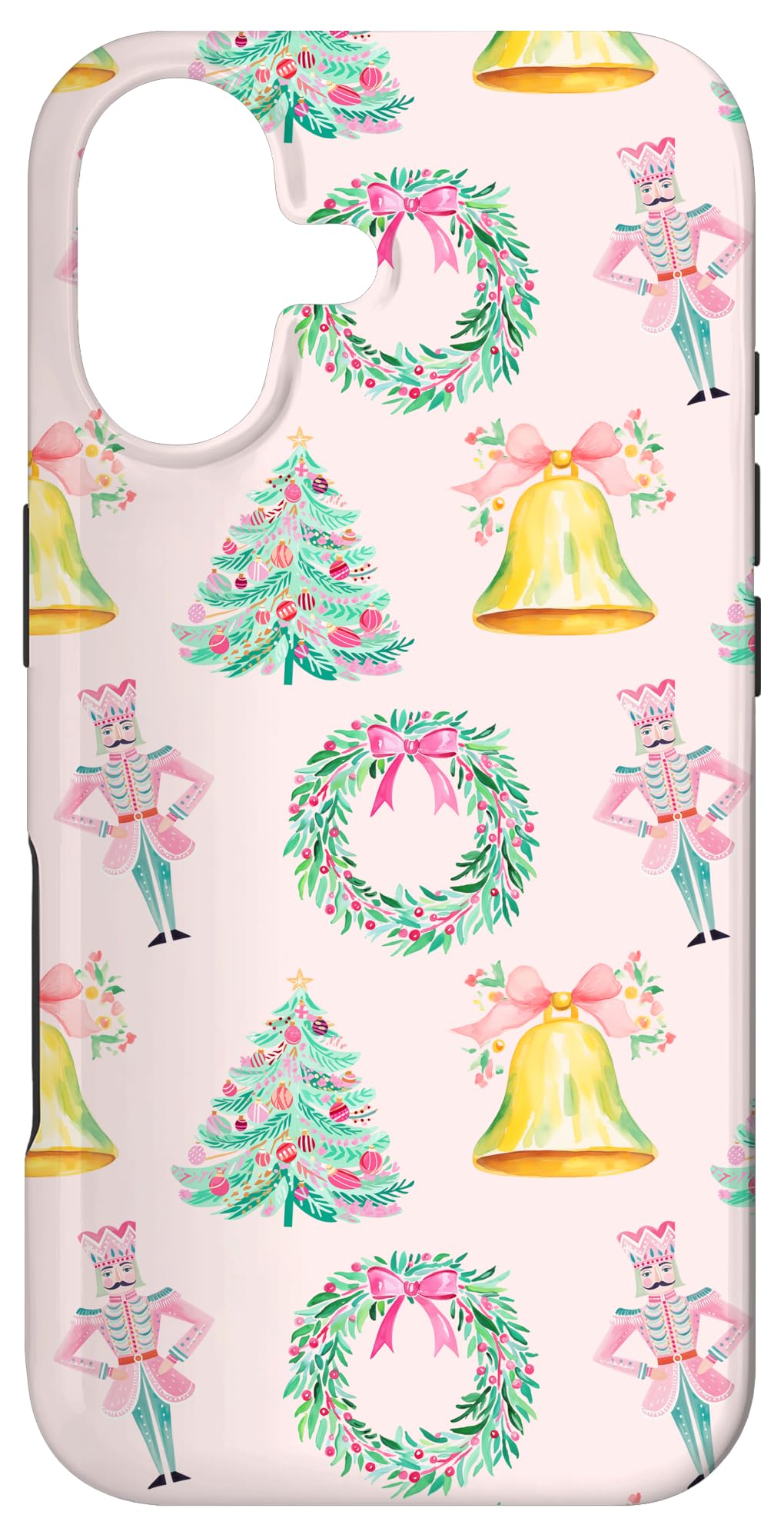 Preppy Pink Christmas Nutcracker Print Case for iPhone 15