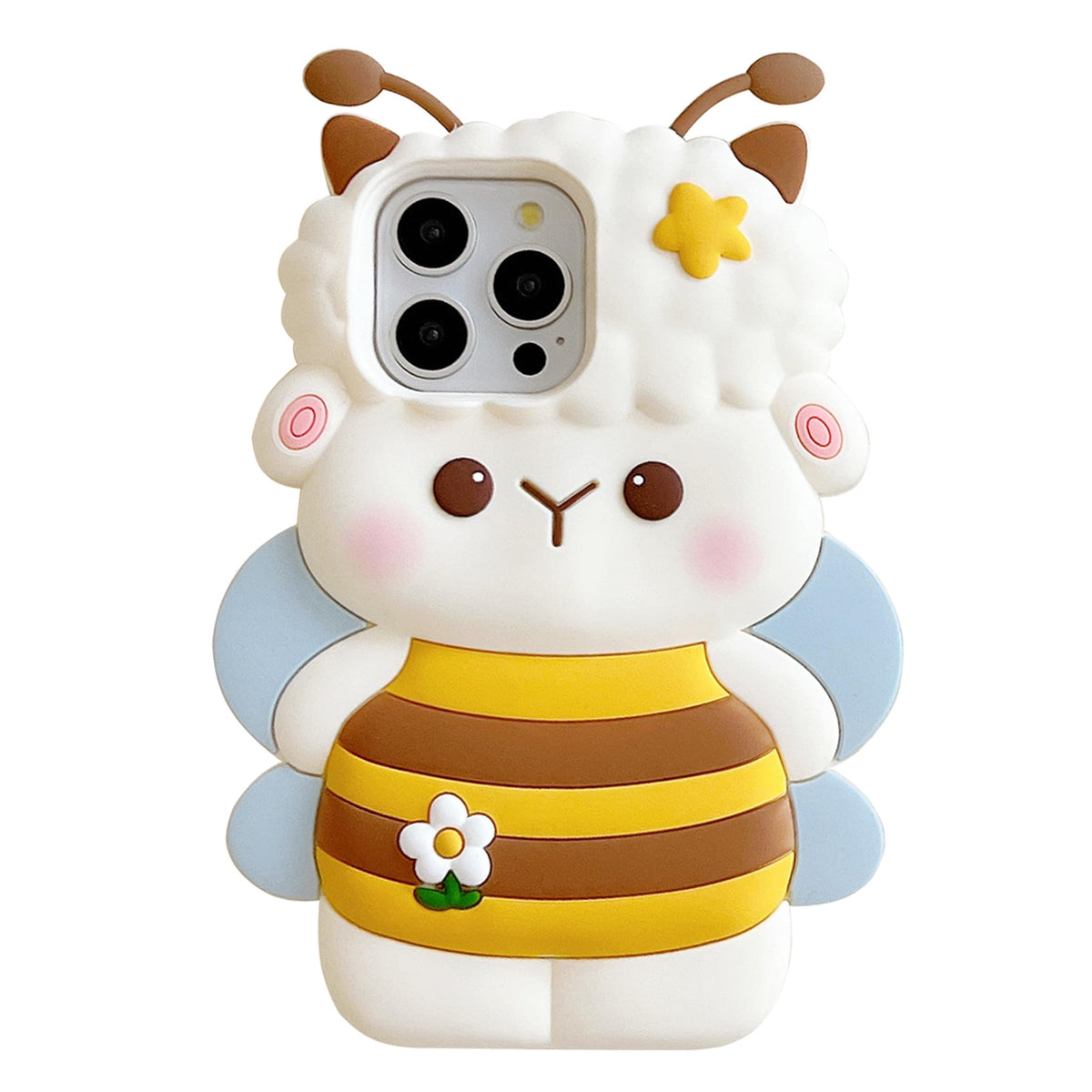 Funny 3D Silicone Case for iPhone 17 Pro Max,Cute Cartoon Black Mask Kawaii Phone Case for Women Girls Soft Rubber Bumper Cool Fun Cover for iPhone 17 Pro Max