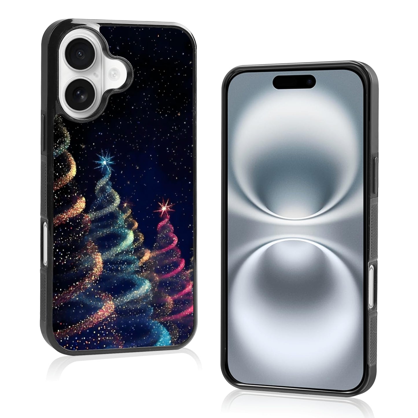 Cute Christmas Tree Bow Phone Case: Kawaii Winter Non-Slip Design Compatible with iPhone 13./14 Case for Women & Girl（14）