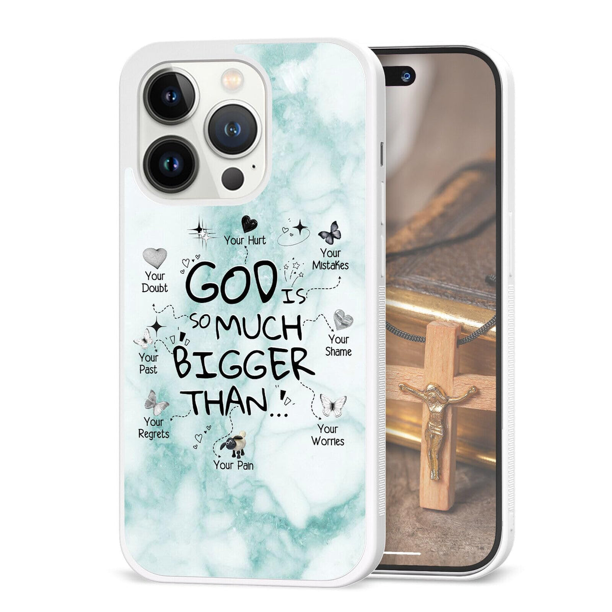 Cute Plant Lover Phone Cases for iPhone 11 12 13 14 15 16 17 Pro Max Plus Mini X 7 8 SE| for Samsung Galaxy A17 A25 A26 A33 A35 A36 | Christian Print Cover Case