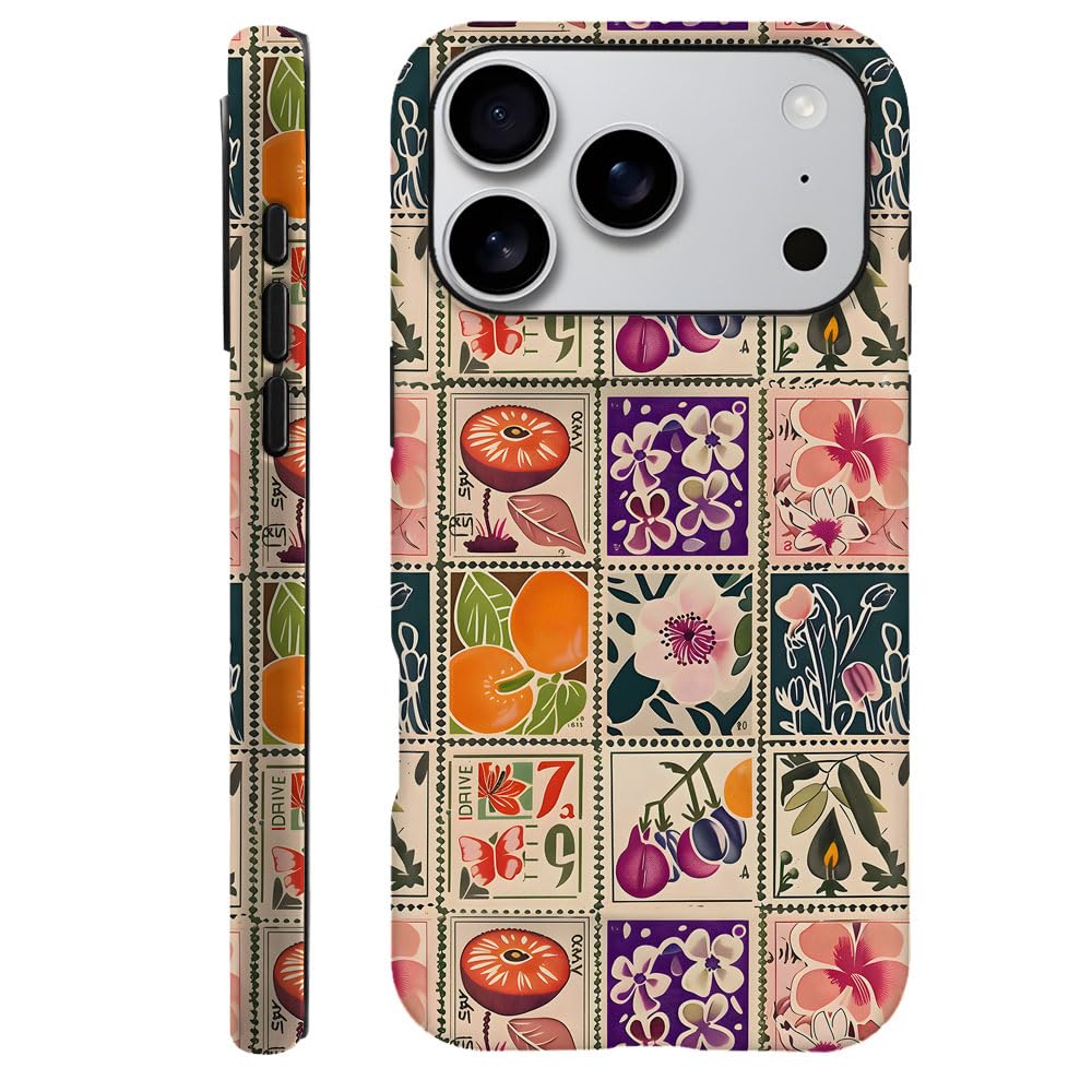 Case Compatible with iPhone 17 Pro,Fall Prevention Hybrid 2-Layer Hard Shell Phone Cover for Girls Boys,Collage European Disco