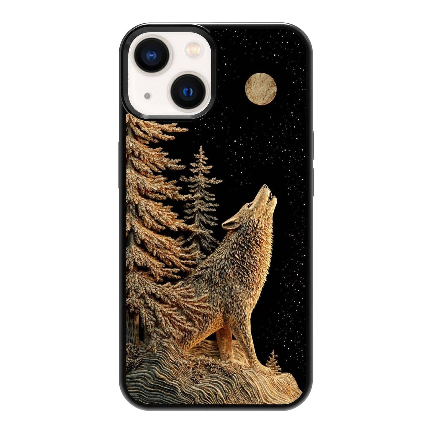 Dark Botanical Wildflower Forest Green Leaf White Blossom Nature Art Phone Case, Shockproof Protective Cover for iPhone 11 12 13 14 15 16 17 Pro Max Plus Mini XR 7 8 SE