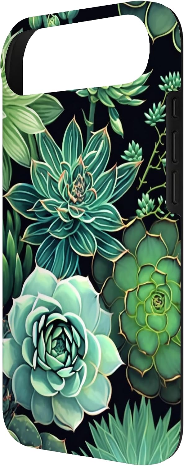 Succulent Plant Botanical Green Floral Pattern Flower Cactus Case for iPhone Air