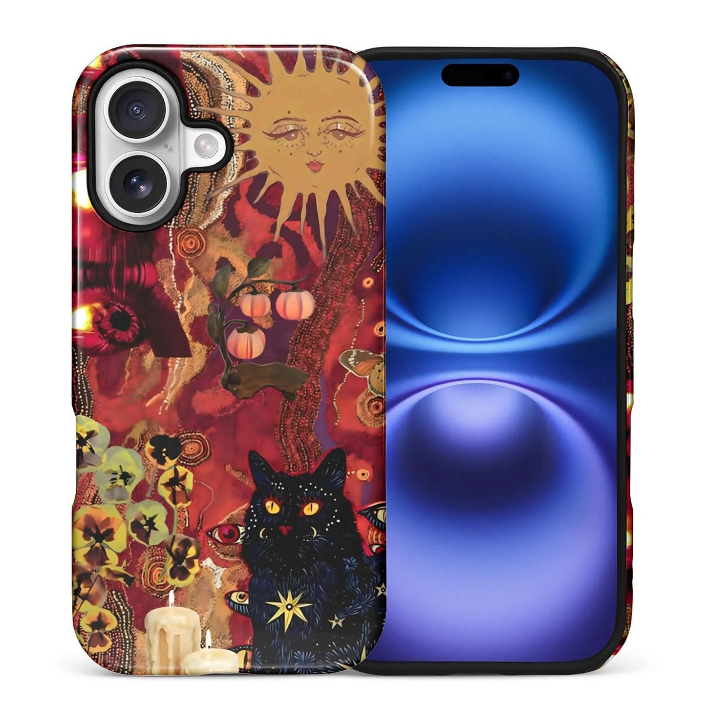 for iPhone 17 Pro Max Case,Hybrid 2-Layer Hard Shell + Silicone Protective Case -Resistant Shockproof- Ally's Dog's Cute College Summer Flower Collage
