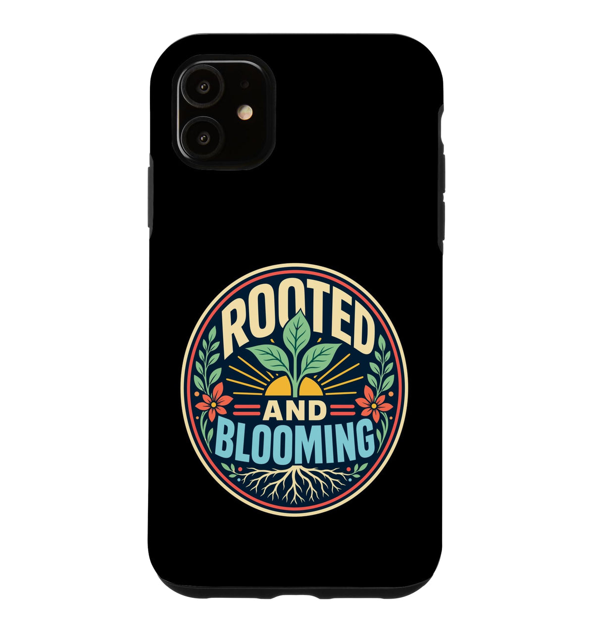 Rooted Blooming Plant Nature Retro Case for iPhone 16