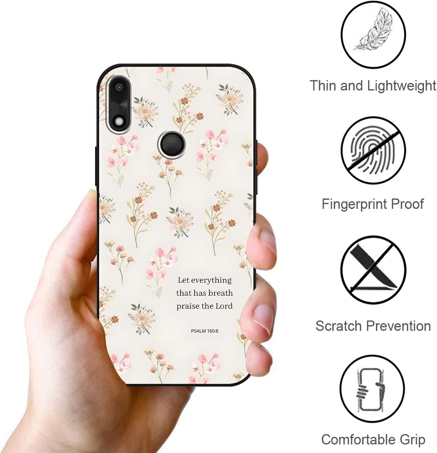 2 Pack Cartoon Floral Phone Case for Gabb Phone 4 6.1",Cute Kawaii Flower Collage Pattern Cases Aesthetic Design,Black TPU Bumper Protective Cover for Girls Women