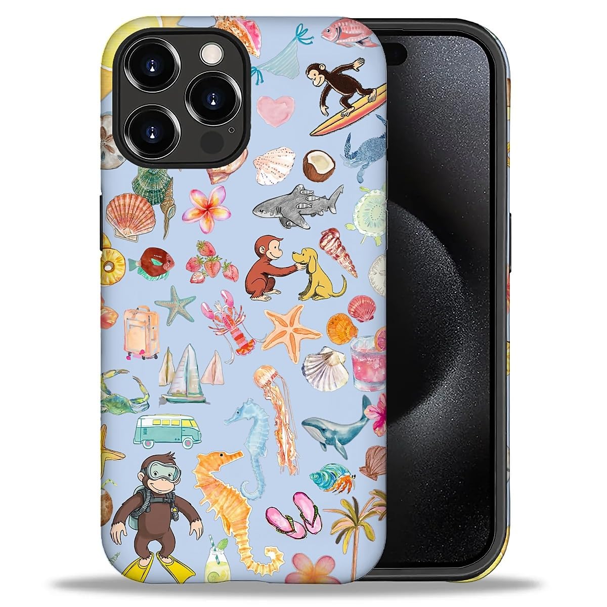 CARLOCA Case for iPhone 16 Pro,Vintage Cat Animal Pet Lover Collage Design Hybrid Dual Protection Soft TPU + Hard PC, Shockproof & Anti-Scratch Cover Men Women Stylish Protective Phone Case