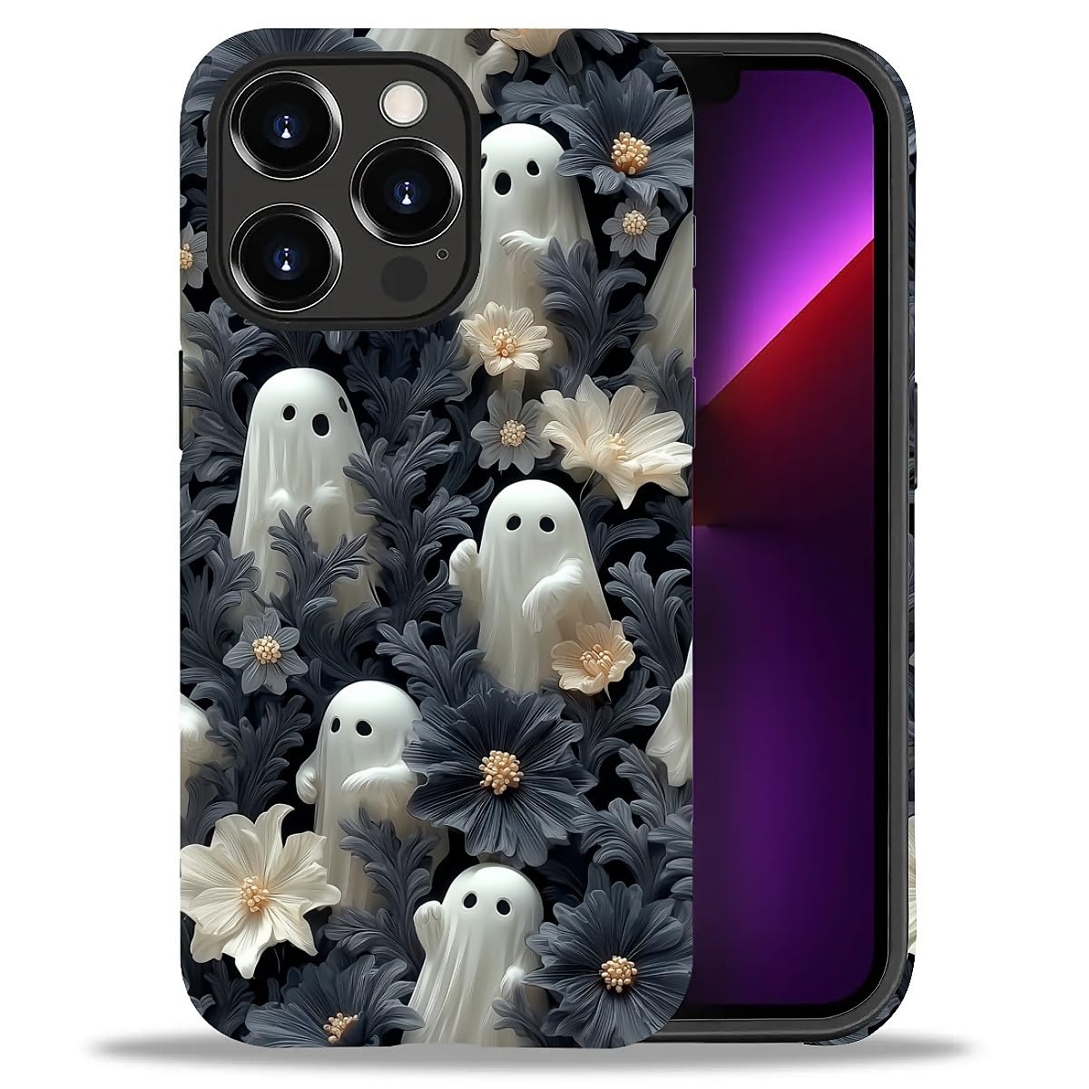 Case for iPhone 17,Drop Protection Hybrid 2-Layer Hard Phone Cover-Vintage Christmas Stamps Collage