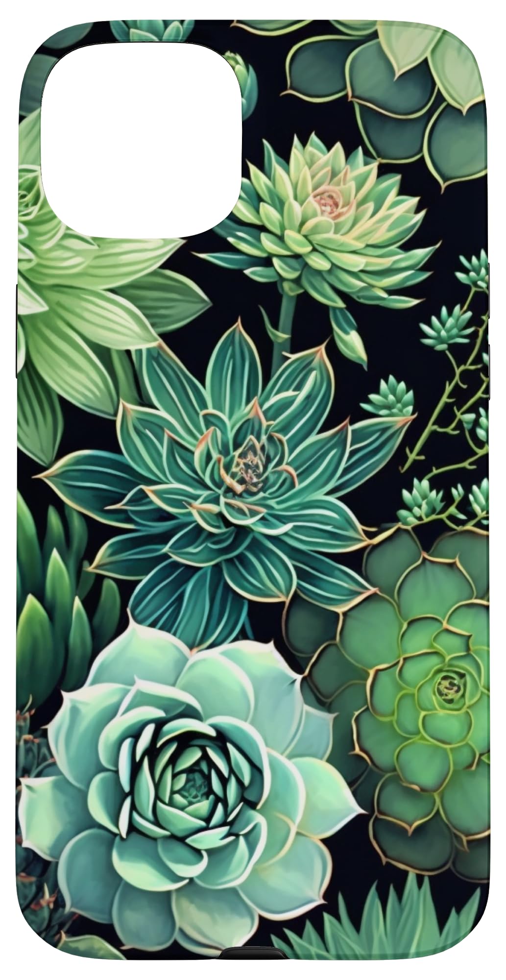 Succulent Plant Botanical Green Floral Pattern Flower Cactus Case for iPhone Air