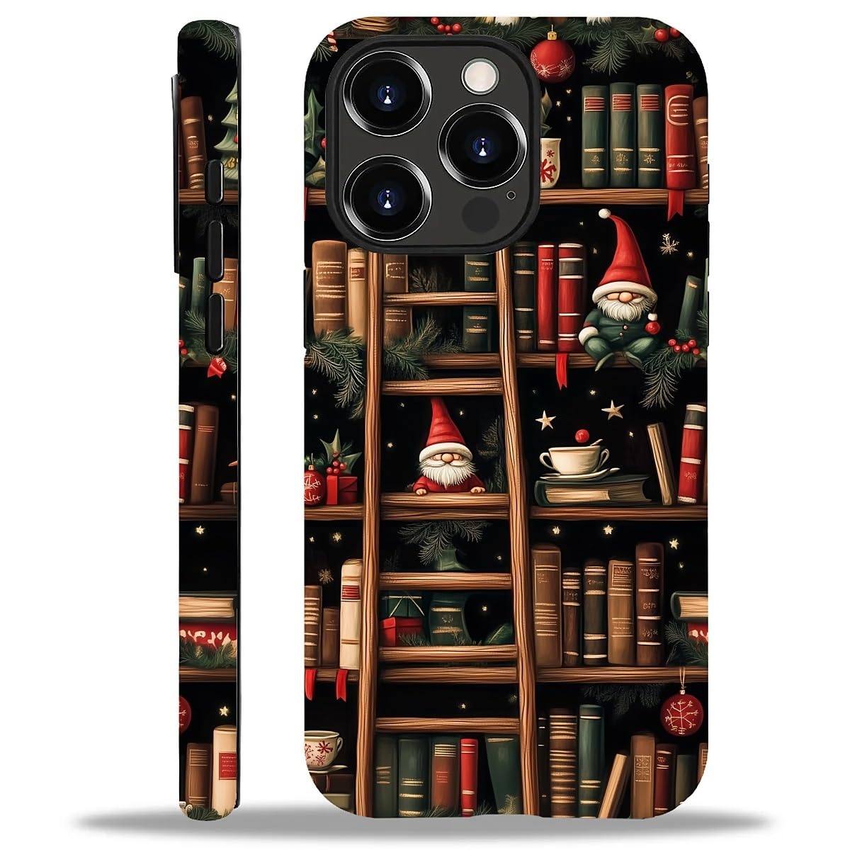 Case Compatible with iPhone 16,Christmas Decorations-Santa Claus Hybrid 2-Layer Hard Shell+Silicone Double Protective Scratch-Resistant Shockproof Case for iPhone 16
