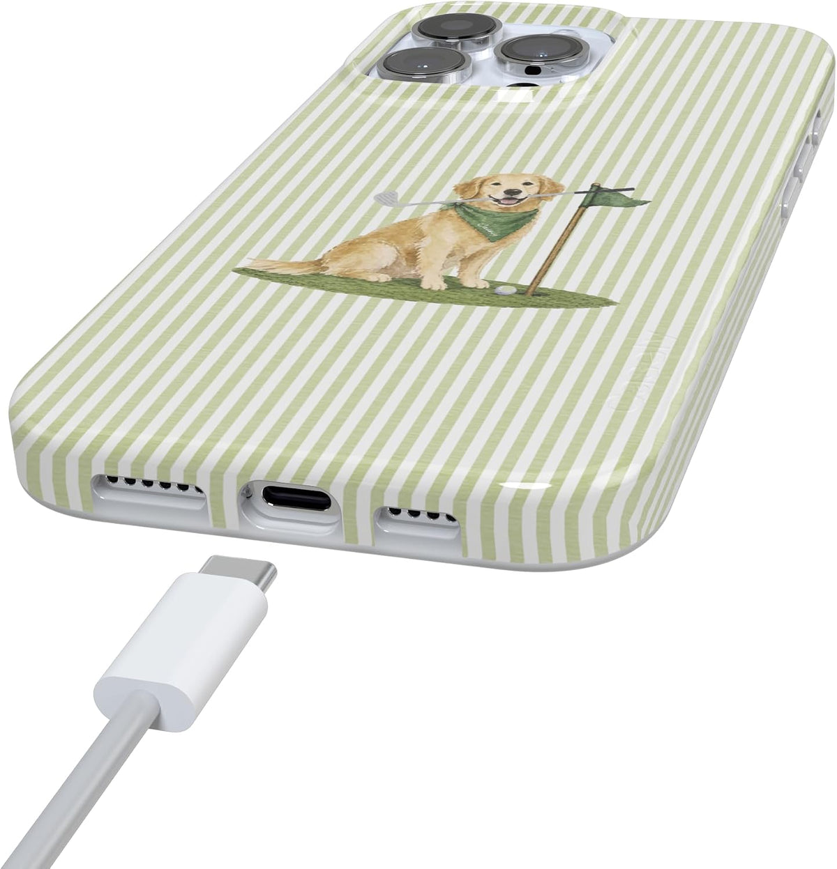 Casely iPhone 16 Pro Case | Clubhouse | Golden on the Green | Compatible with MagSafe | Classic Ultra Thin Design