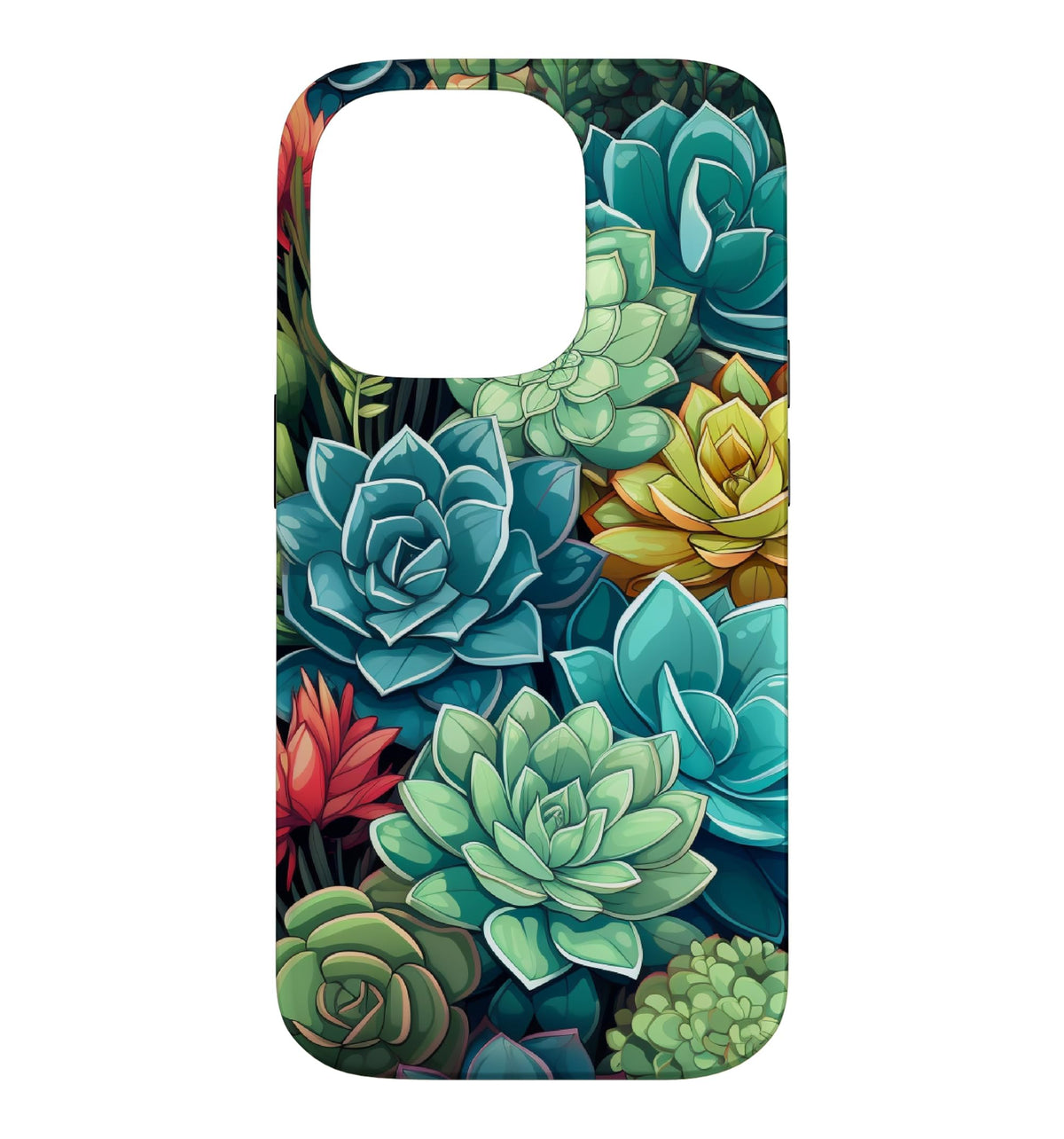 Succulent Plant Botanical Green Floral Pattern Flower Cactus Case for iPhone Air