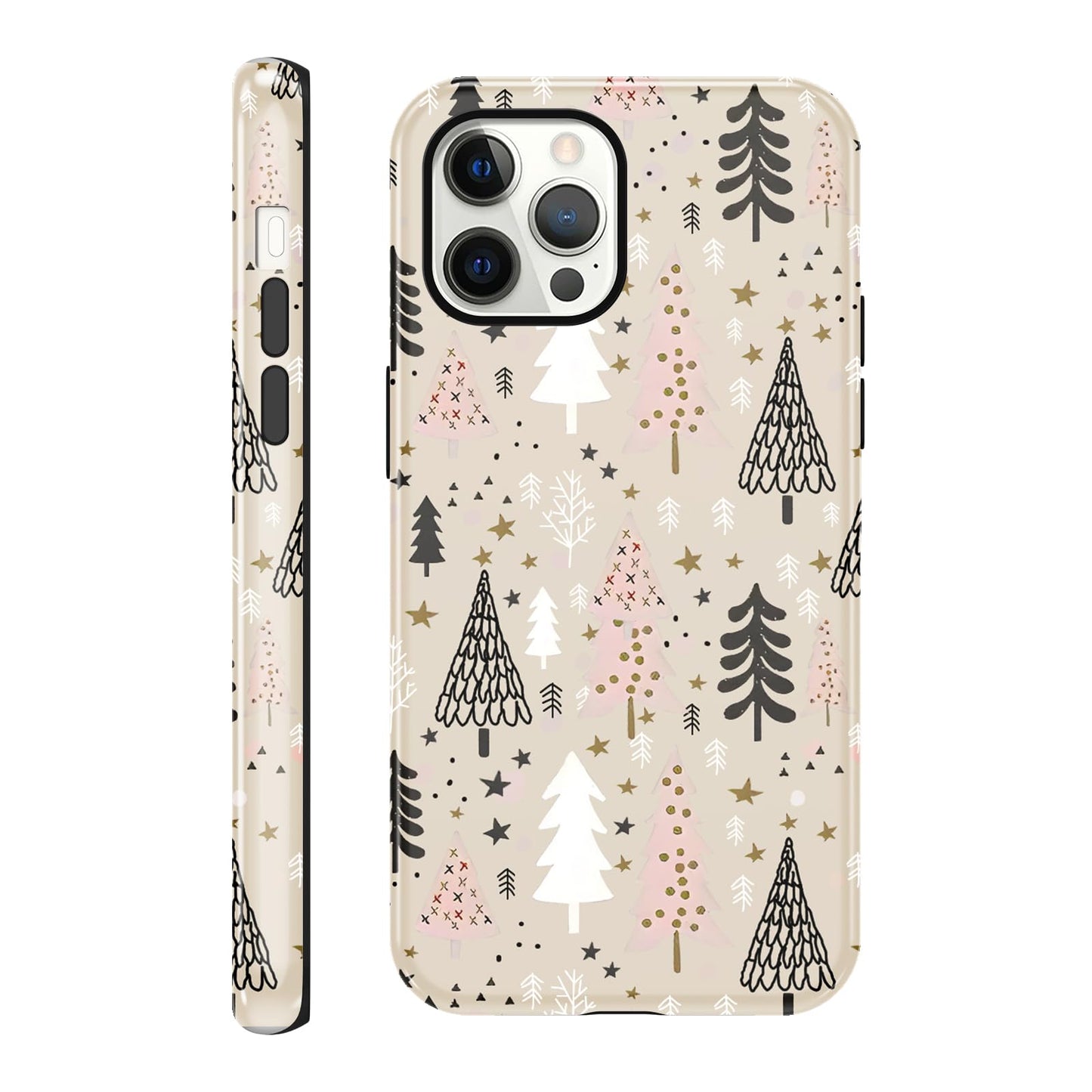 Merry Christmas Phone Case for iPhone 13/14, Cute Case with Candy Gingerbread Man Pattern, Hybrid Durable Shockproof Soft Silicone Cover for Girl Women Men Boys