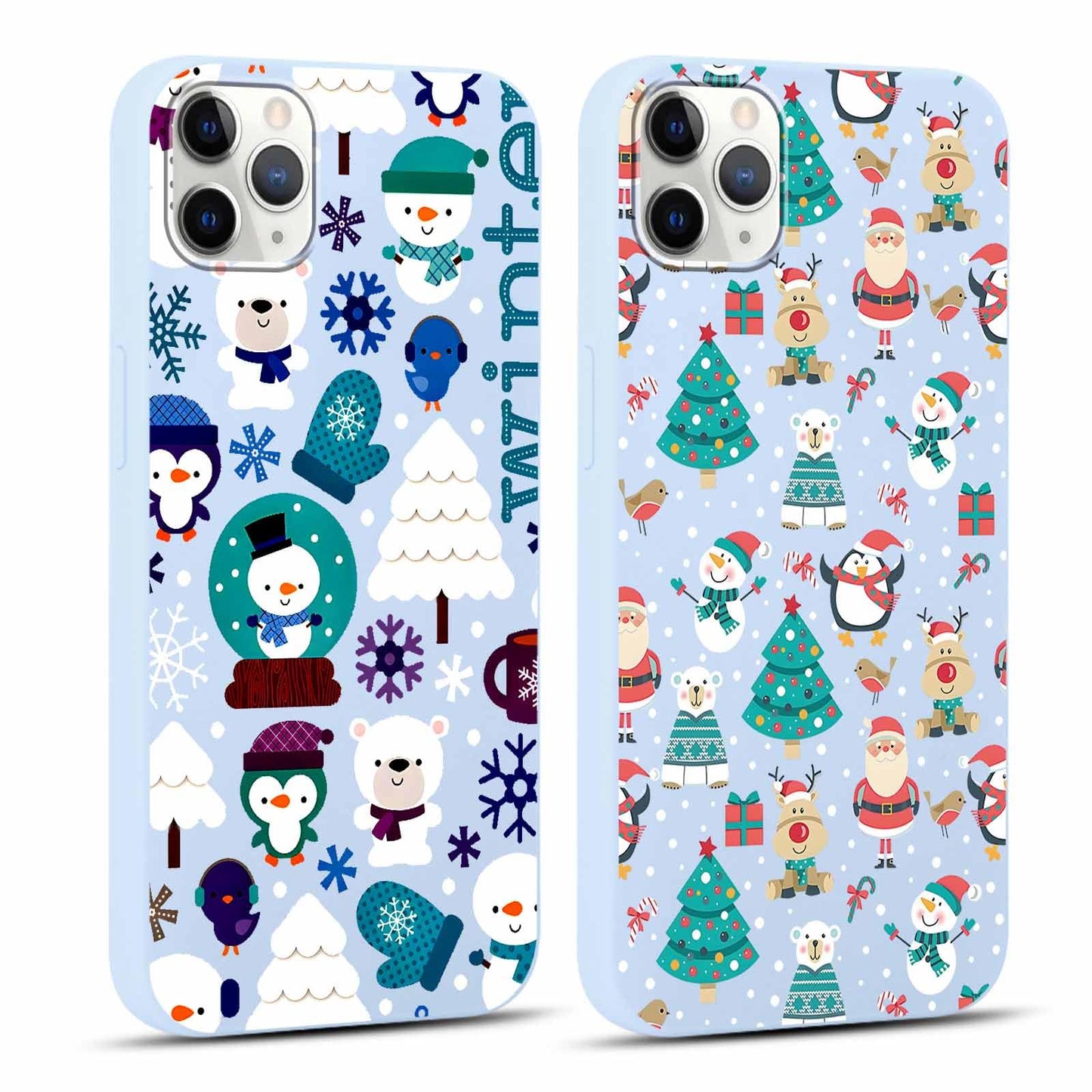 2 Pack Merry Christmas Phone Case for iPhone 16 6.1", Cute Xmas Christmas Tree Pattern Case with Candy Design Christmas Decorations Gifts Shockproof Soft Silicone Cover for Girl Women
