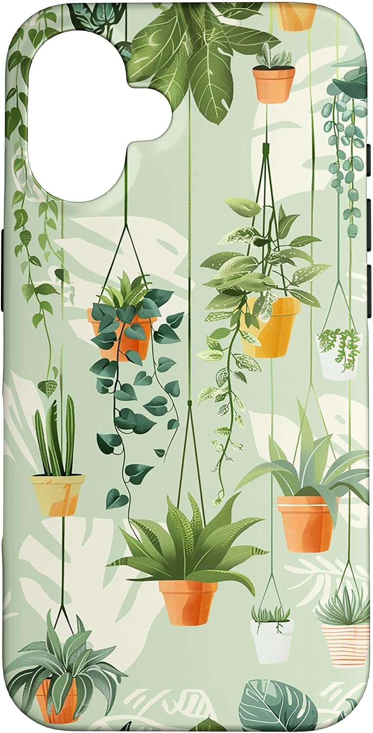 Potted Plants Botanical Gardening Case for iPhone 16