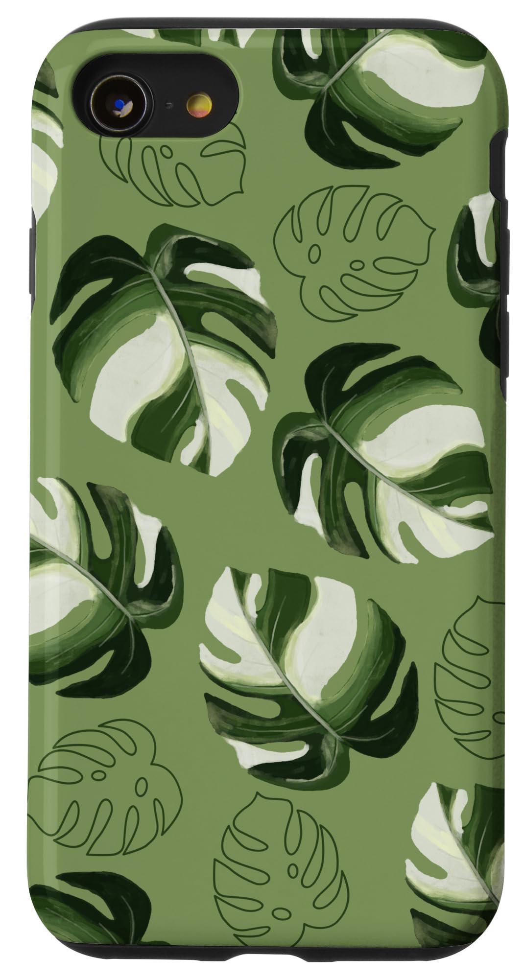 Monstera Deliciosa Leaves Plant Leaf Botanical Nature Case for iPhone 15
