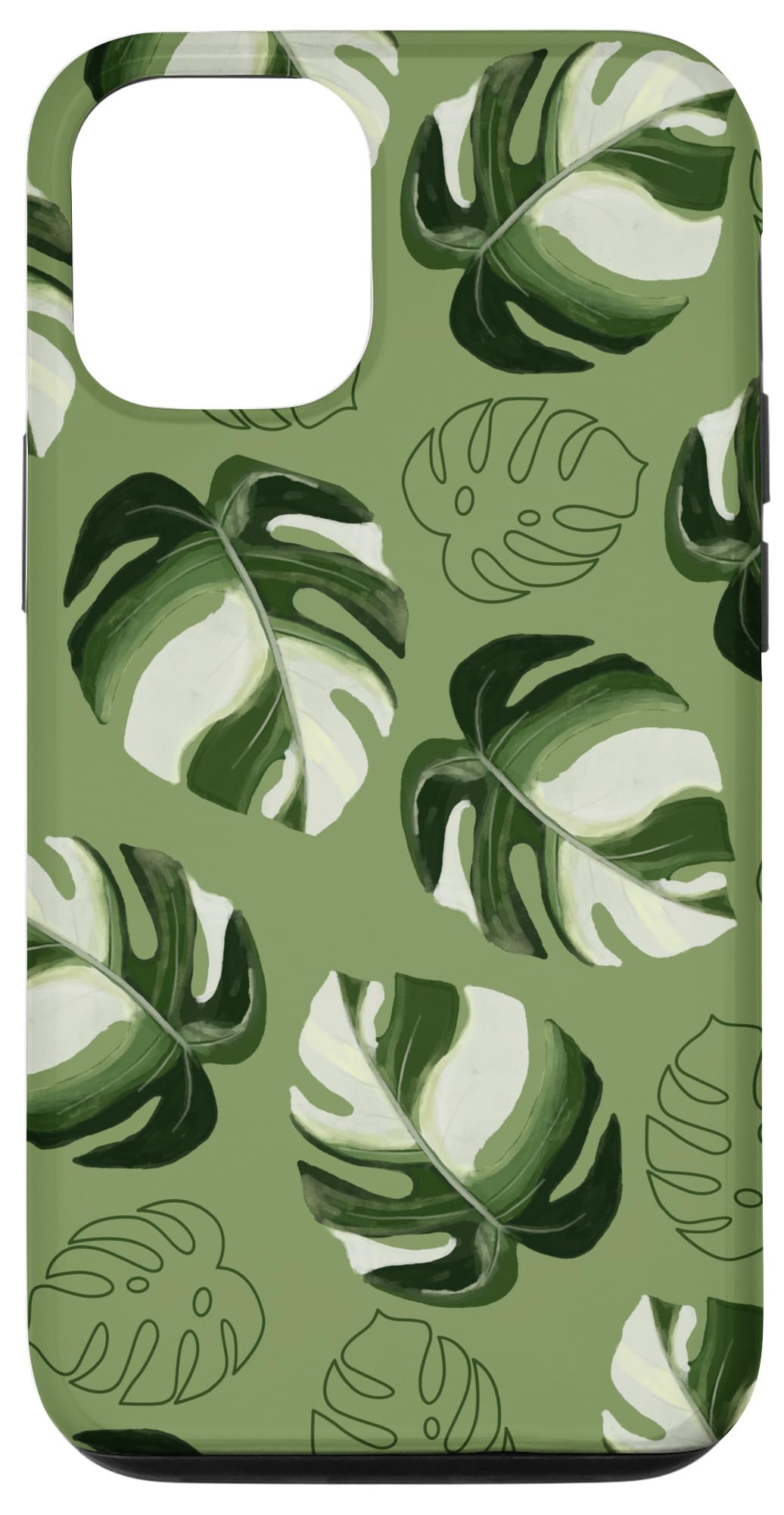 Monstera Deliciosa Leaves Plant Leaf Botanical Nature Case for iPhone 15