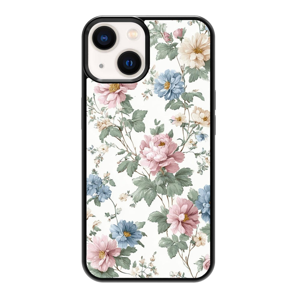 Vintage Green Herb Botanical Leaf Sketch Nature Phone Case, Shockproof Protective Cover for iPhone 11 12 13 14 15 16 17 Pro Max Plus Mini XR 7 8 SE