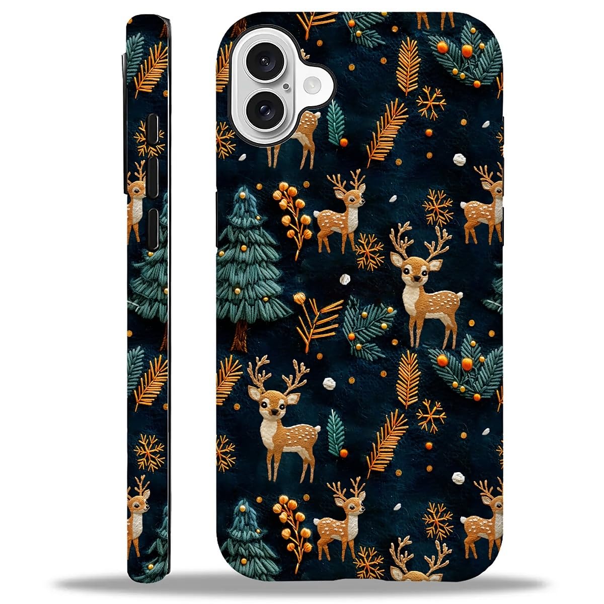 Case Compatible with iPhone 16,Christmas Decorations-Santa Claus Hybrid 2-Layer Hard Shell+Silicone Double Protective Scratch-Resistant Shockproof Case for iPhone 16