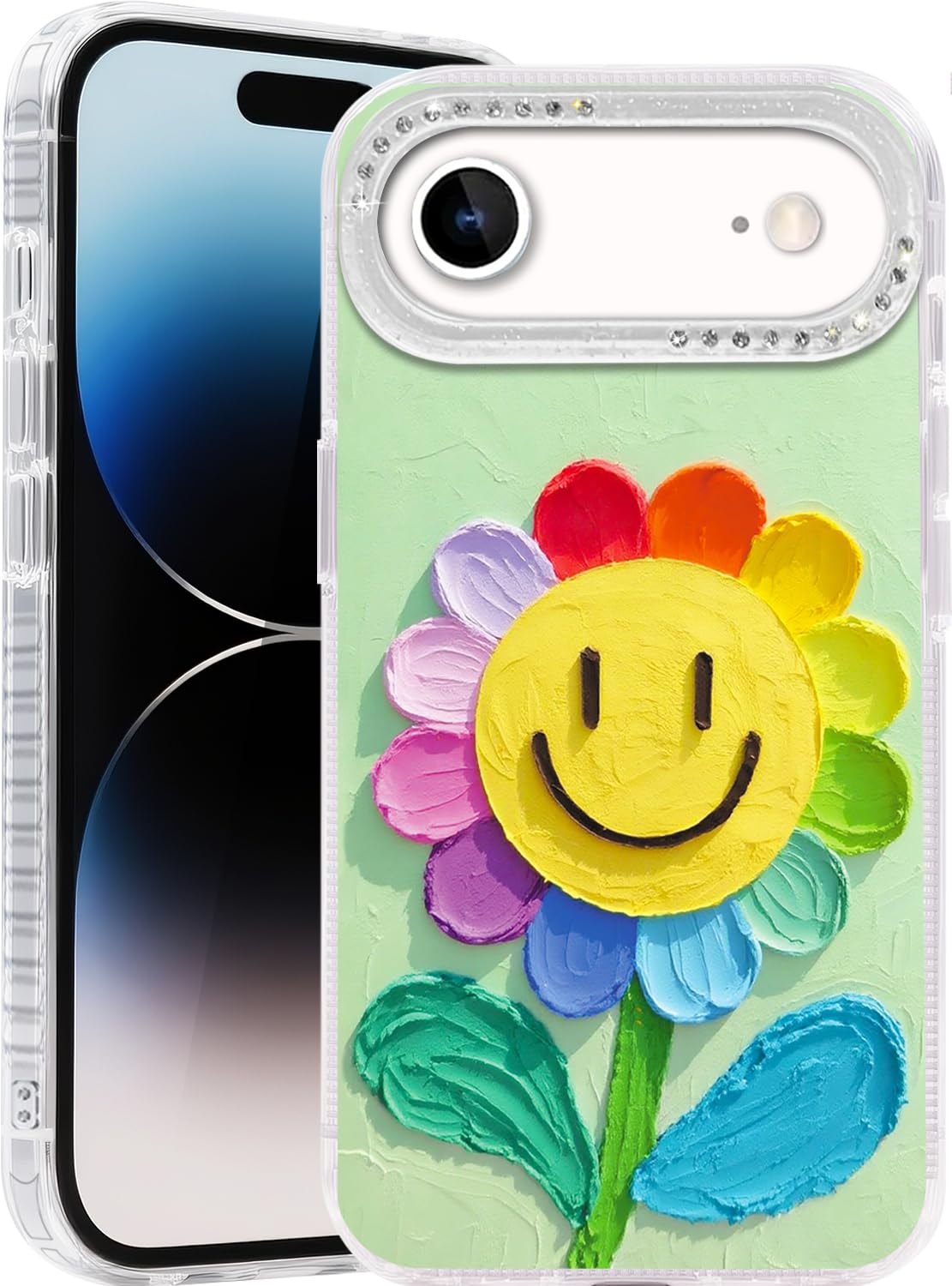 Compatible with iPhone 17 Pro Case,with [Soft Slim][Camera Protection] Cute Fishing Cats Shiny Aesthetic Phone Cover Anti-Yellowing Shockproof Protective Cover for Women Girl