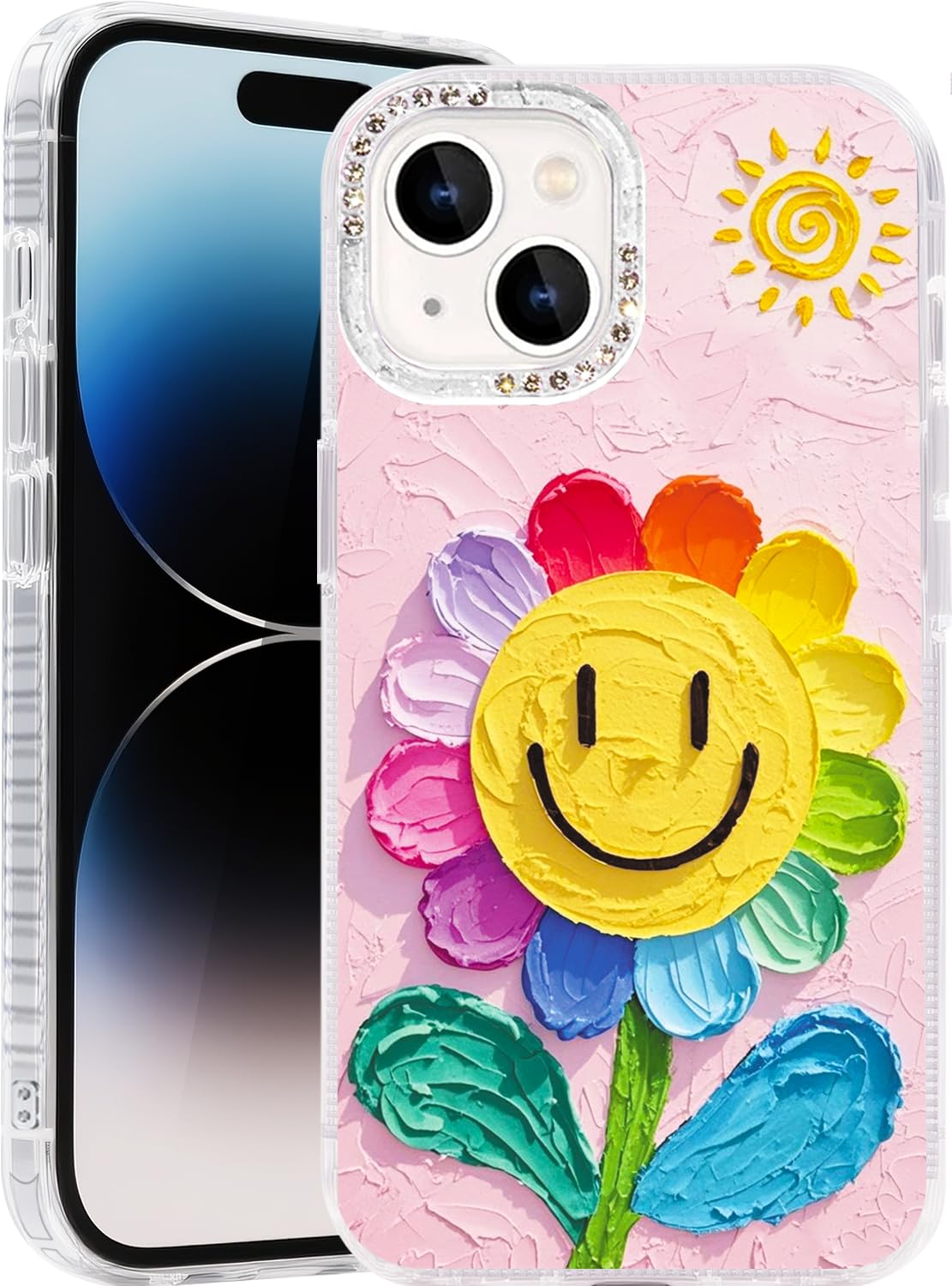 Compatible with iPhone 17 Case,with [Soft Slim][Camera Protection] Cute Fishing Cats Shiny Aesthetic Phone Cover Anti-Yellowing Shockproof Protective Cover for Women Girl