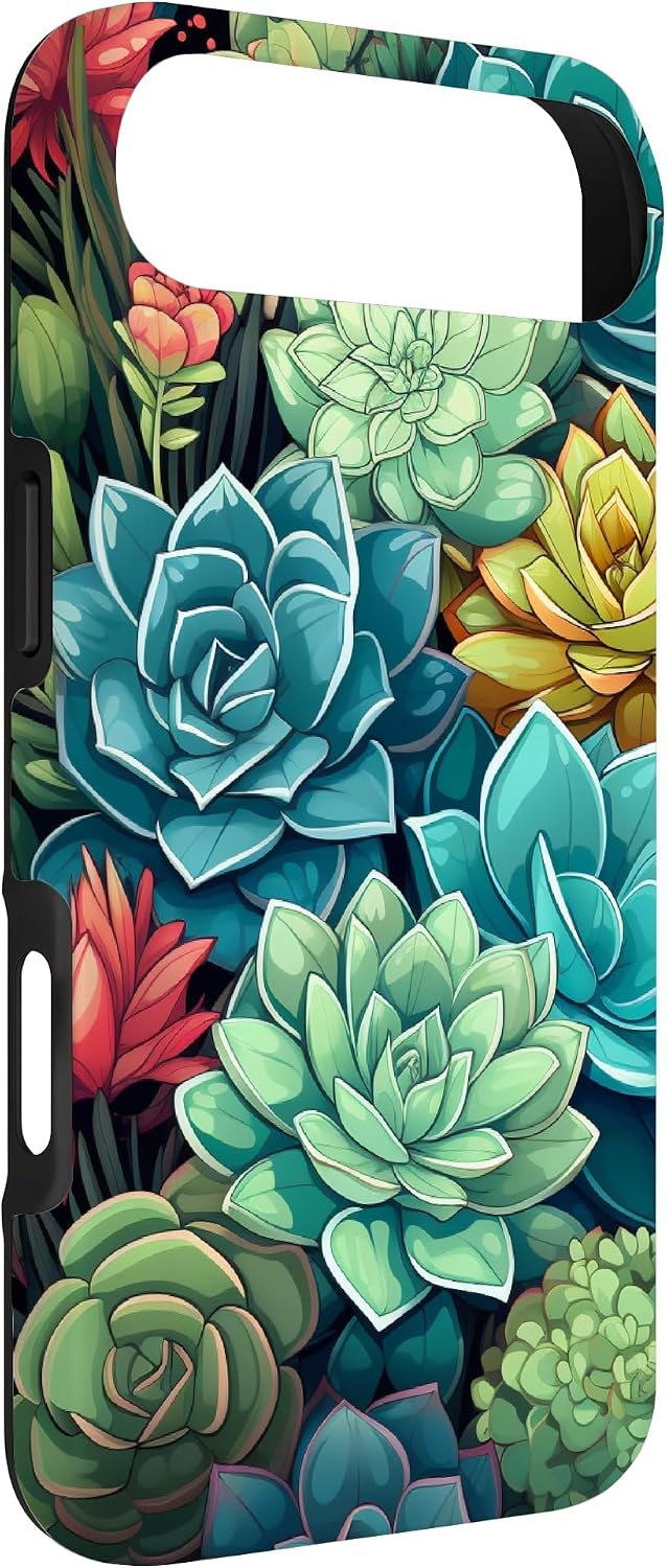 Succulent Plant Botanical Green Floral Pattern Flower Cactus Case for iPhone Air